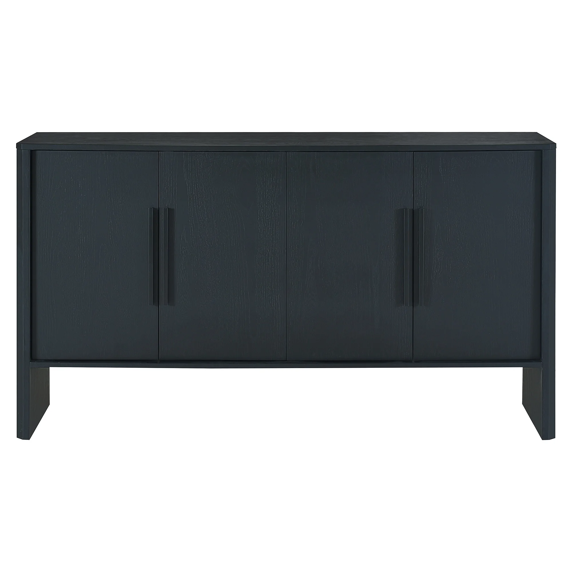Accent Cabinet with 4 Doors, TUANLUO Buffet Cabinet with Adjustable Shelves, Wood Storage Cabinet, Modern Accent Cabinet Furniture for Hallway Entryway Living Room, 59"L x 15.7"W x 33.2"H, Blue