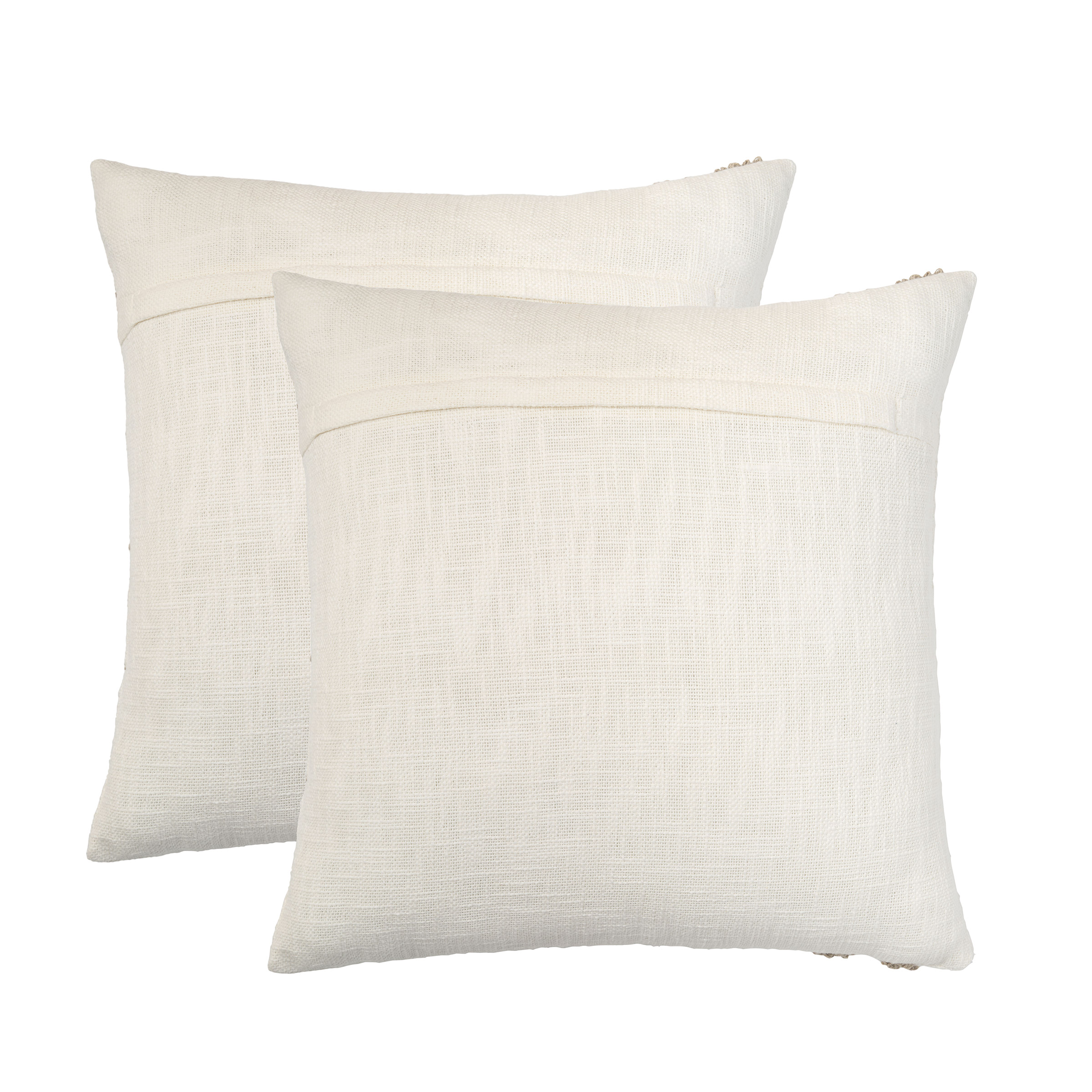 Mina Victory Cotton 20" x 20" Decor Pillow, 2-pack