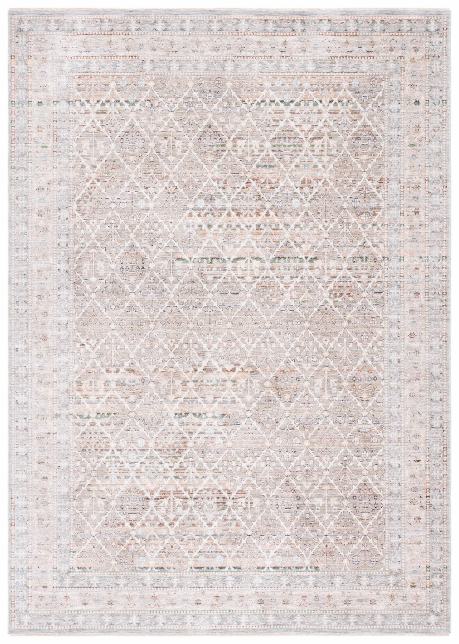 SAFAVIEH Princeton Ema Geometric Area Rug, Ivory/Blue, 8' x 10'