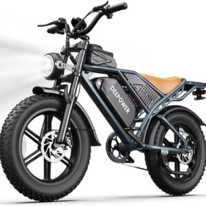 DEEPOWER QS7 Electric Bike for Adults, 1500W Peak Power 32MPH E-Bike