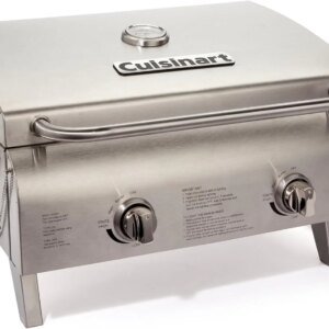 Cuisinart Chef's Style Tabletop Portable Propane Grill, 20,000 BTU Stainless Steel 2-Burner