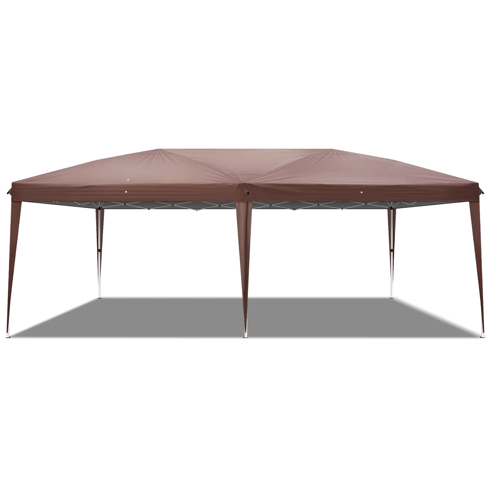 6m x 3m (20ft x 10ft) Dark Brown Waterproof Instant Pop Up Tent Portable Folding Shelter with 2 Windows, UV Protection, Heavy Duty for Camping, Outdoor Events, Market Stall, Backyard