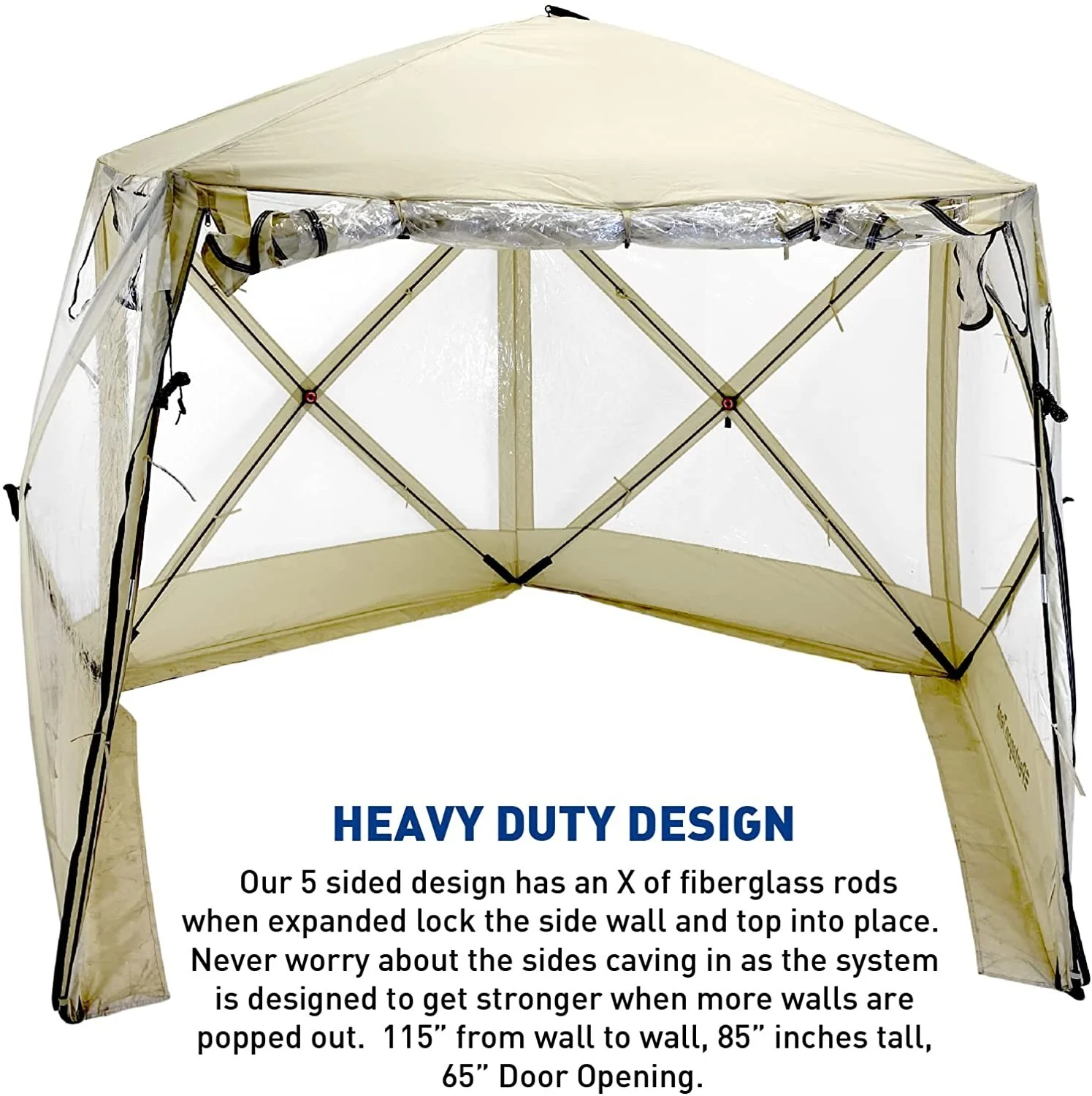 Pentagon Pop Up Bubble Tent Clear - 9.6' X 9.6' - Instant Weather Style Tent