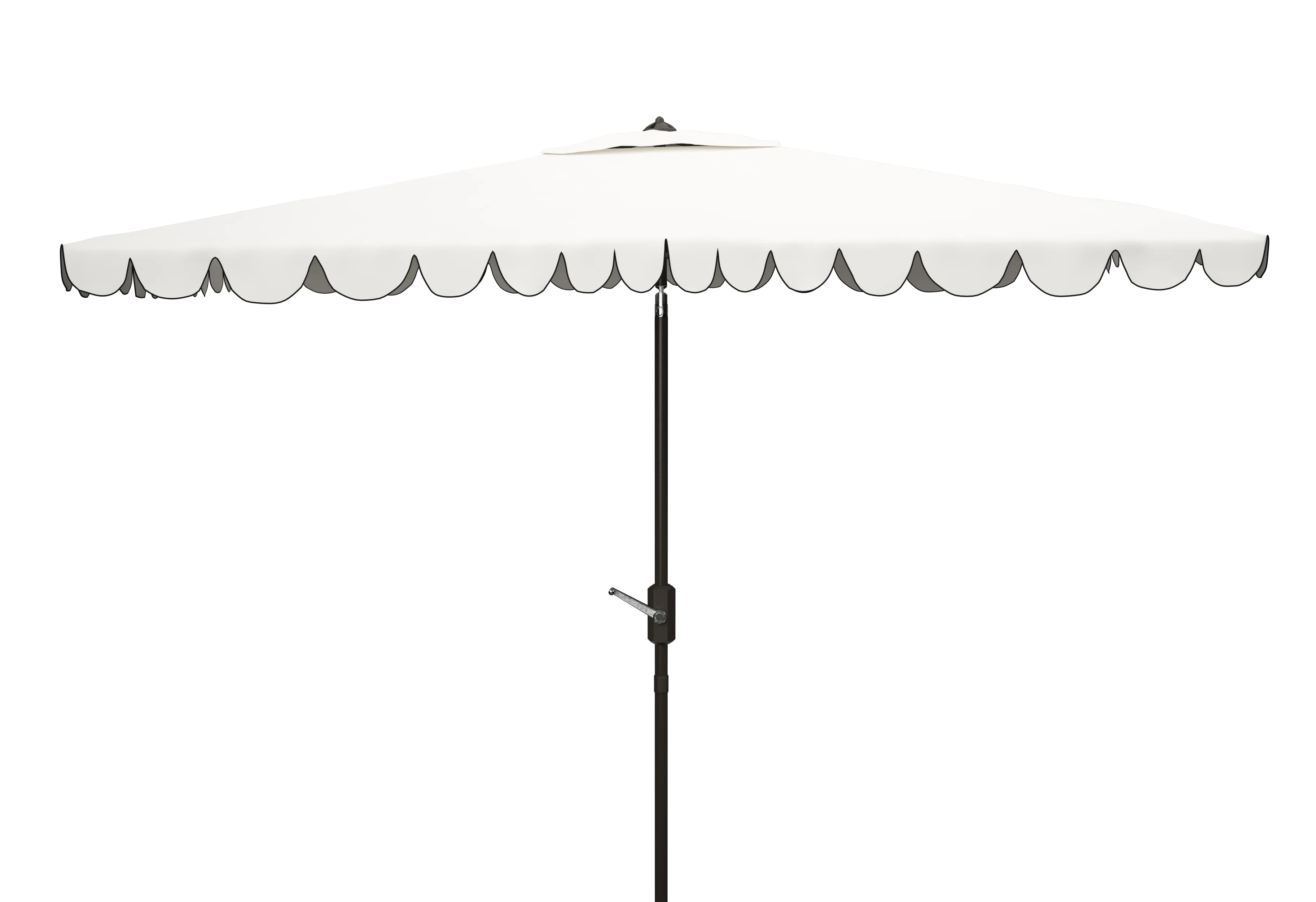 SAFAVIEH Outdoor Collection Venice 6.5 x 10-Foot Rectangle Umbrella Navy/White