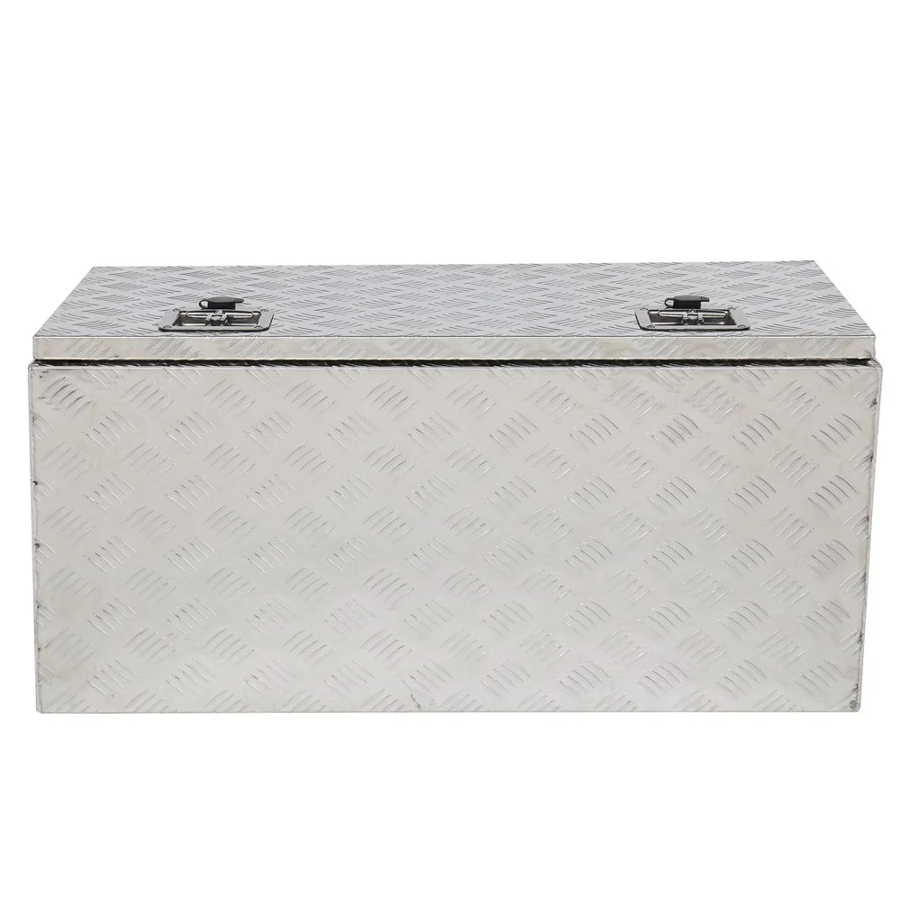 GZXS 36" Aluminum Storage Box Truck Underbody Toolbox Trailer RV Tool Heavy Duty Aluminum Tool RV ATV Trailer Storage Boxes W/Locks Keys Silver (36" x 18" x 17")