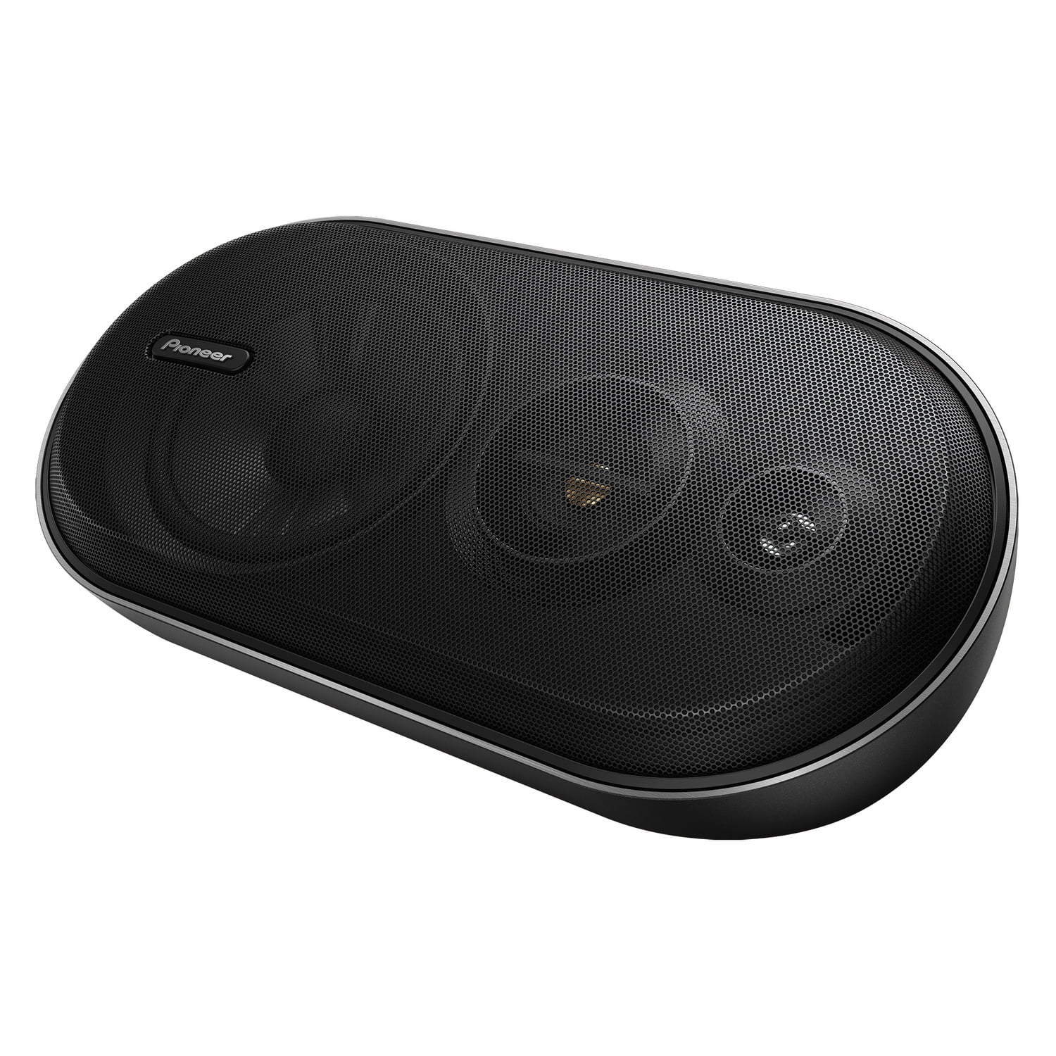 Pioneer TS-X210 4-5/8-In. x 12-1/2-In. x 6-In. 100-Watt 3-Way Surface-Mount Bass Reflex Speakers Black, Max Power 2 Pack, TS-X210