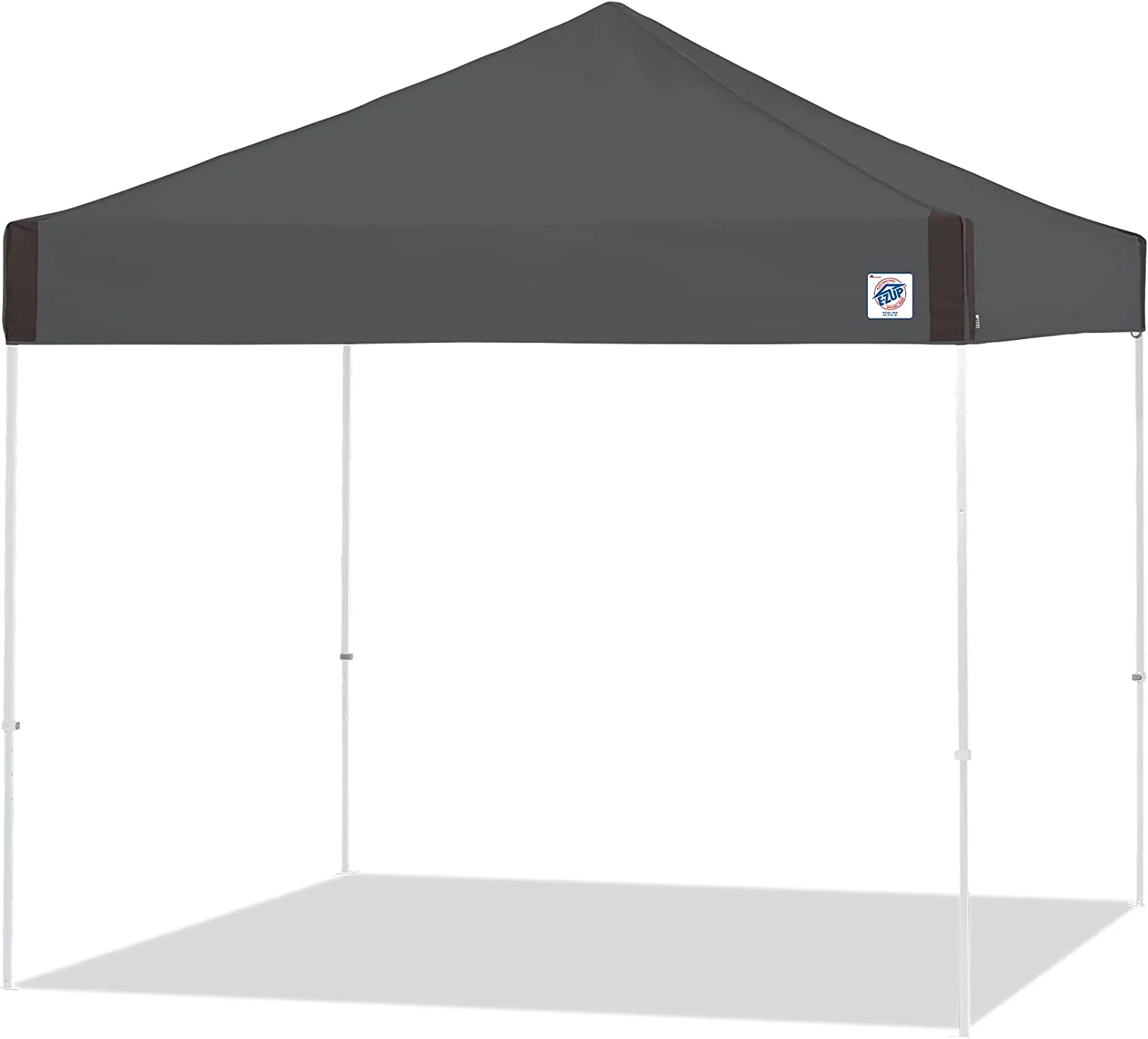 E-Z UP Pyramid Instant Shelter Canopy 10′ x 10′, Steel Grey