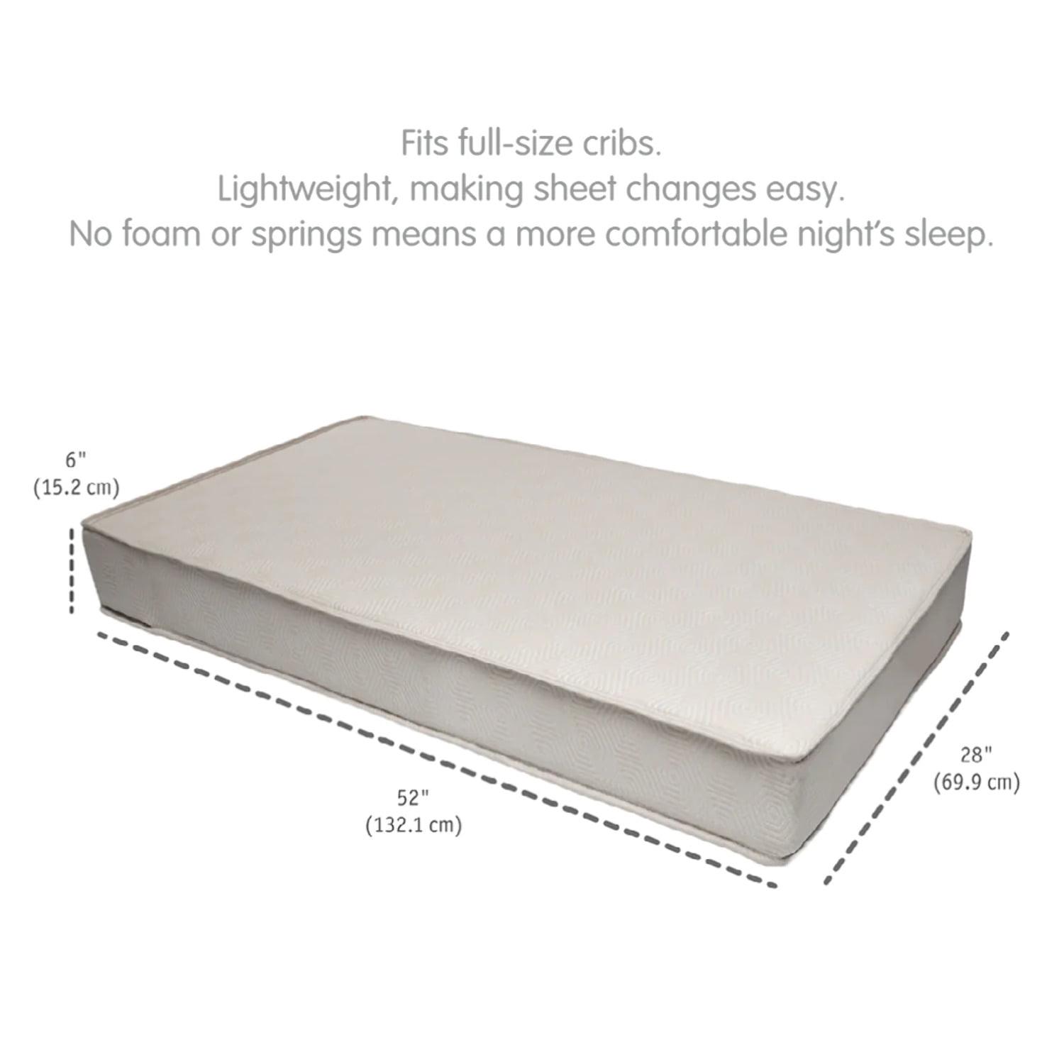 BreathableBaby EcoCore 300 2-Stage Dual-Sided Crib Mattress – Firm for Infants. Softer for Toddlers – Non-Toxic. Water & Stain Resistant. No VOCs or Chemicals. No Foam or Latex – 52 x 28 x 6