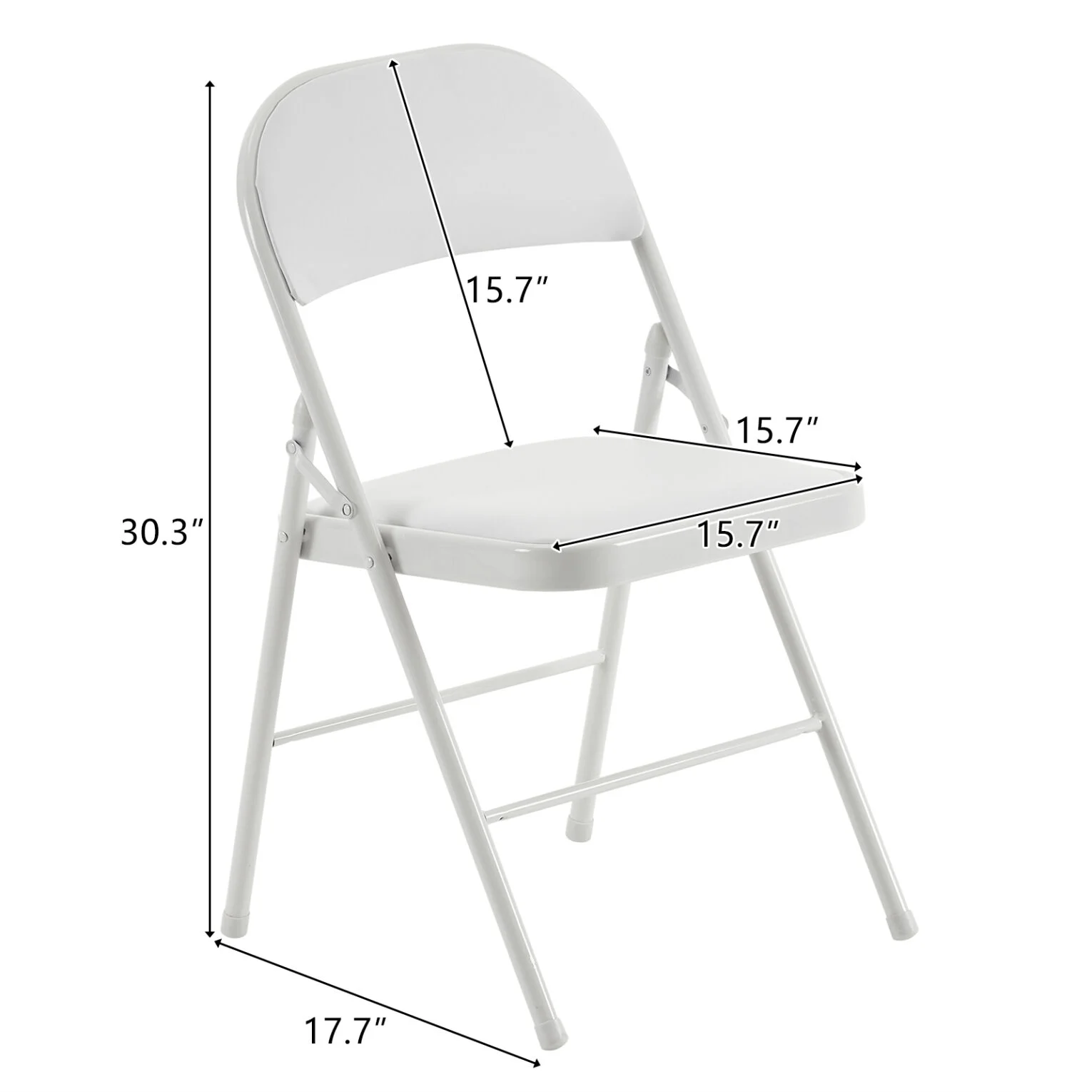 6 Pack Gray Folding Chairs with Padded Seats, Portable Stackable Foldable Chairs for Indoor & Outdoor, Commercial Seat with Metal Frame for Events Office Wedding Party, 330lbs Capacity