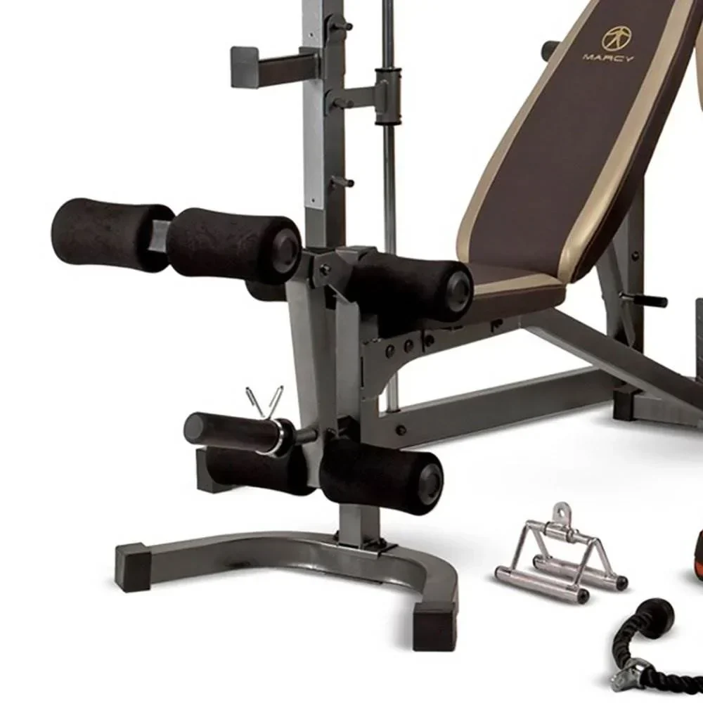Marcy Full Body Home Exercise Gym, Gray/Brown, 98 x 59 x 82 Inches
