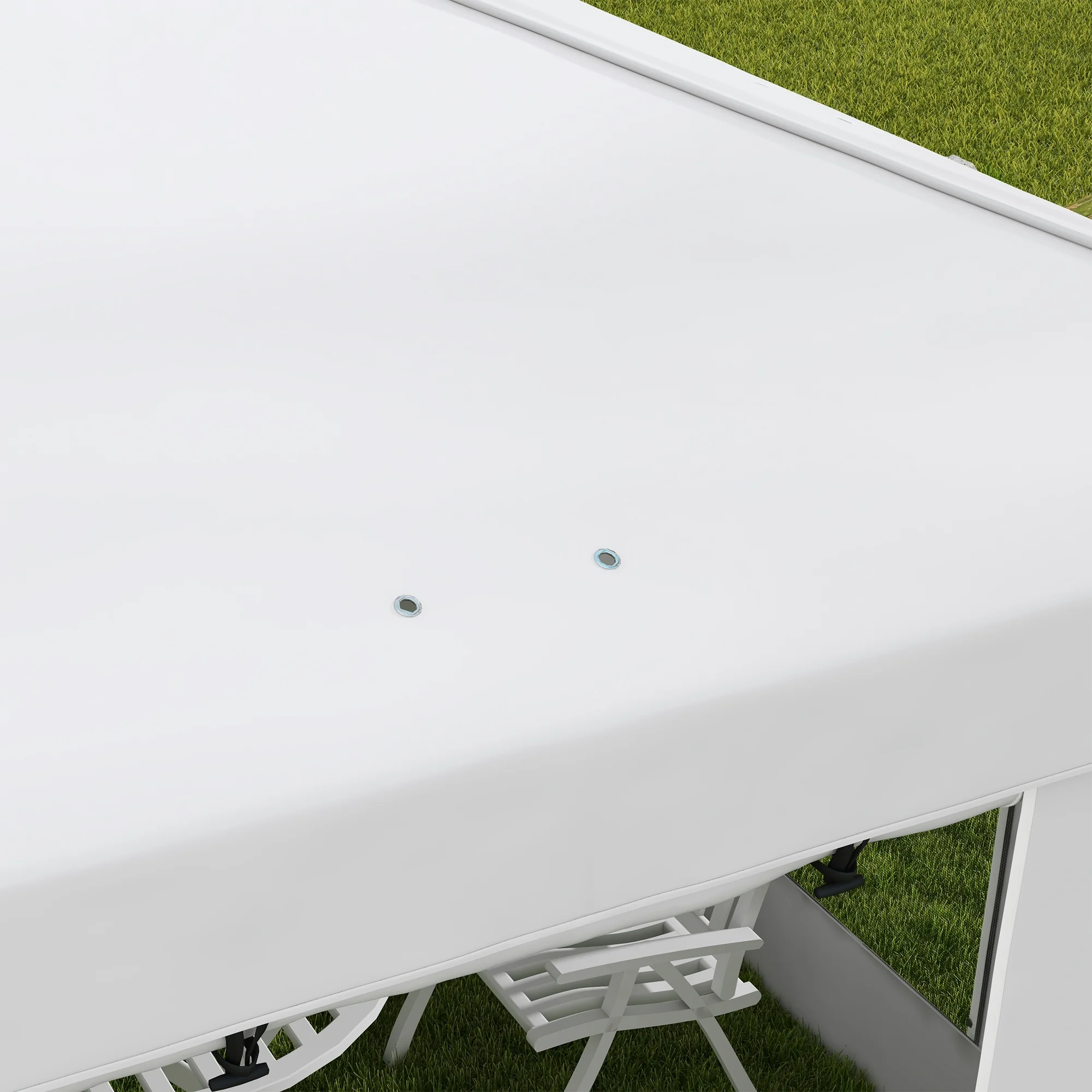 Outsunny 116.25 x 116.25 in Black Pop up Outdoor Canopies, Adjustable Height