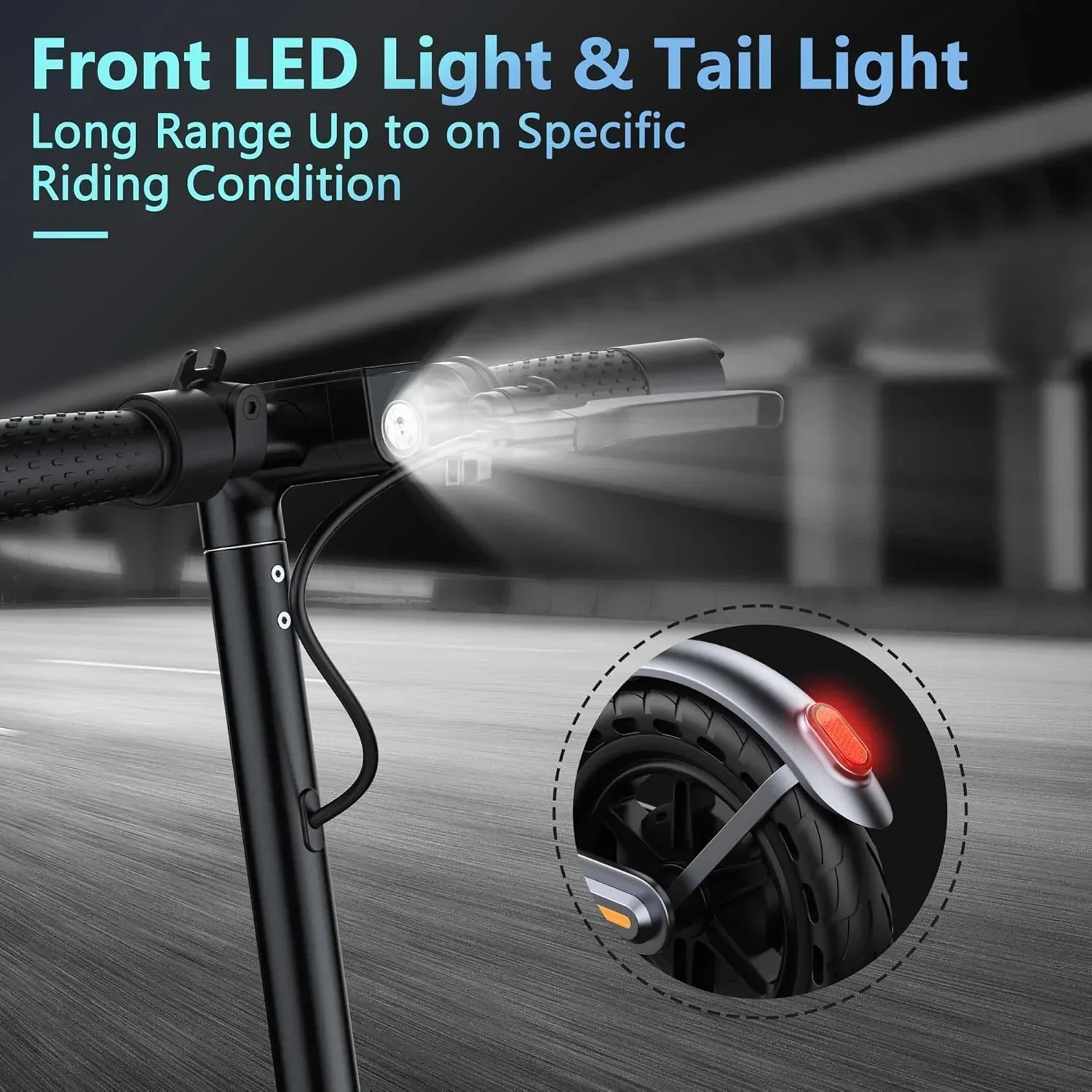 Electric Scooter 350W/500W Powerful Motor 8.5"/10" Solid Tires 19/22Mph 28/21/12 Miles Range