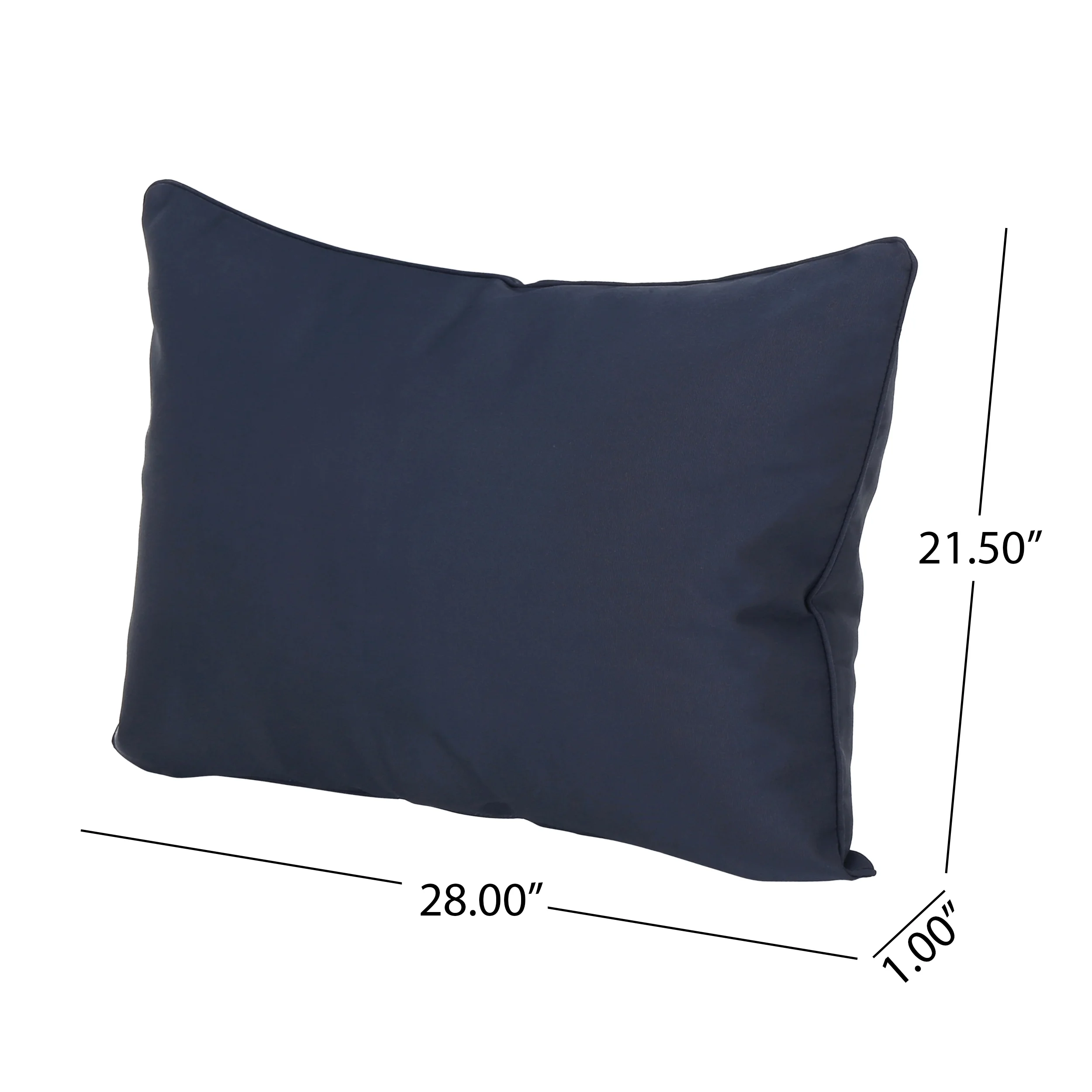 Noble House 23.50"x 27.00" White Rectangle Chair Outdoor Seating Cushions (2 Pack)