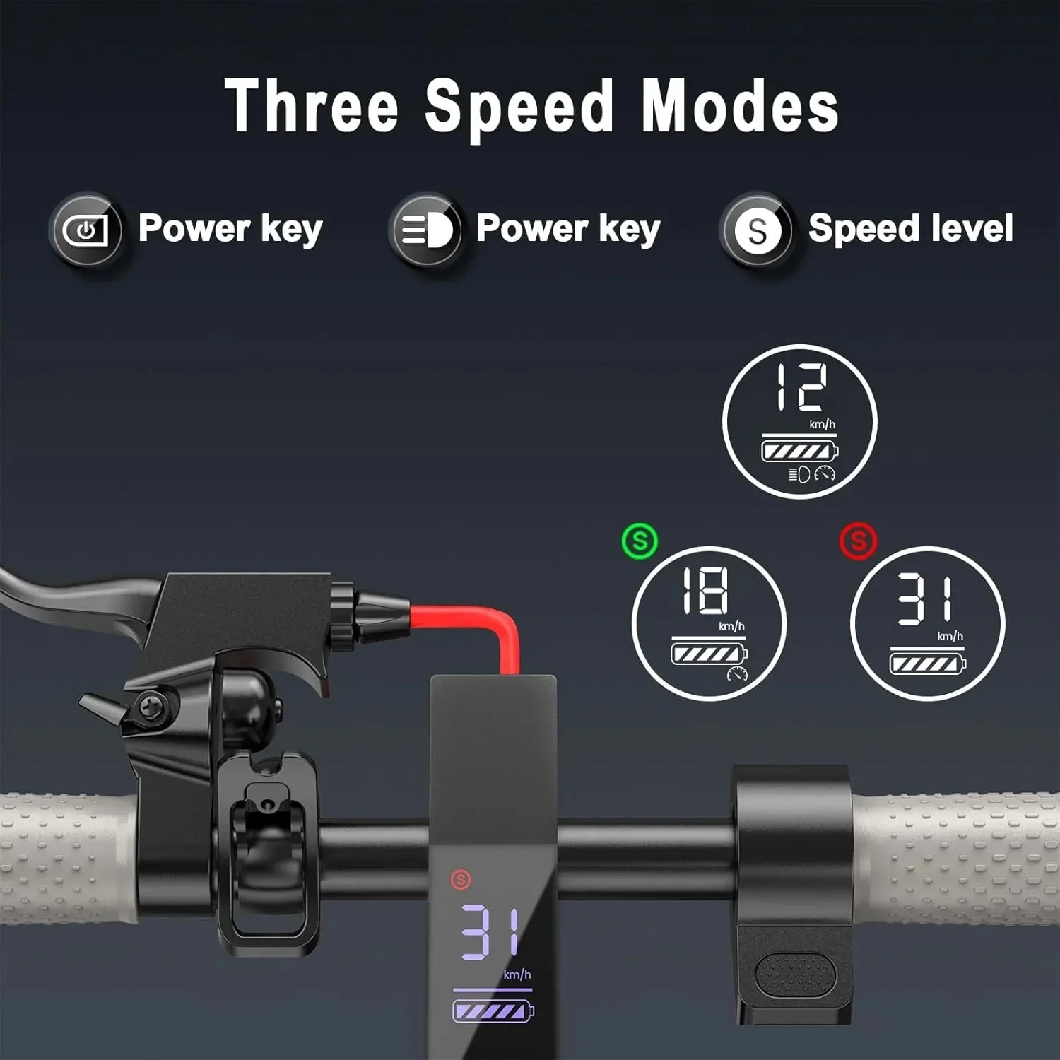 Roinside Electric Scooter, 8.5 in Solid Tires, 350W, 19 MPH, 21-23 Miles - UP12 Plus