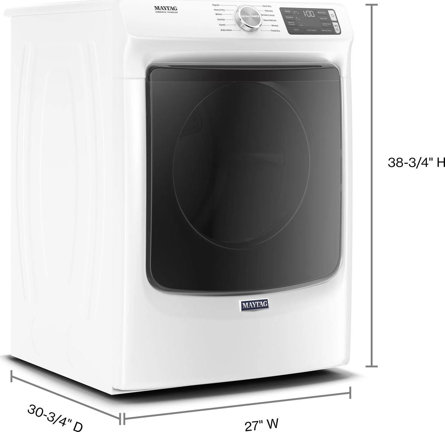 MED6630HW Front-Loading Electric Dryer - White