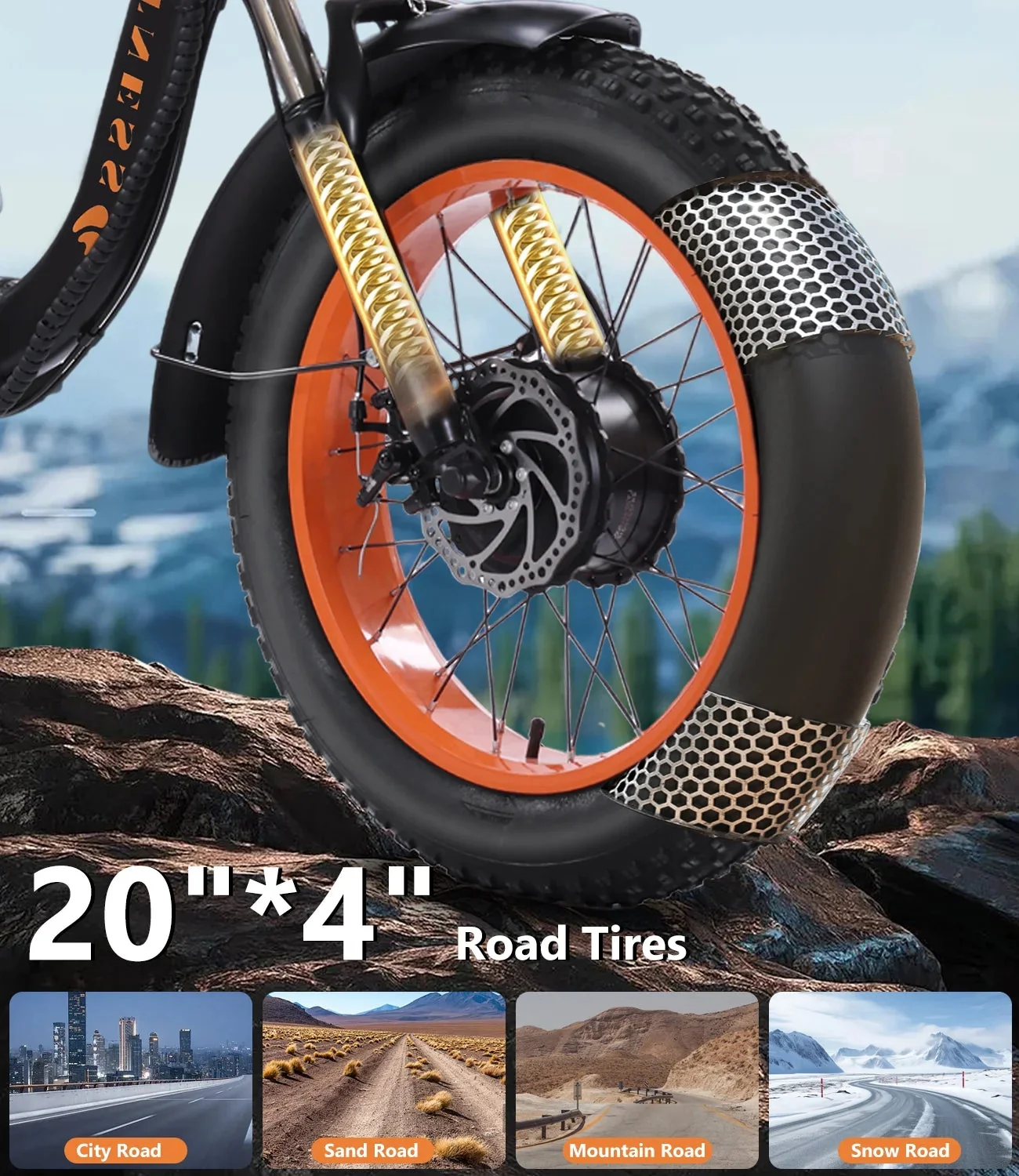 YEBEI Folding Electric Tricycle for Adults, 500W Motor, 48V15AH Lithium Battery, 20 x 4.0 in Fat Tires