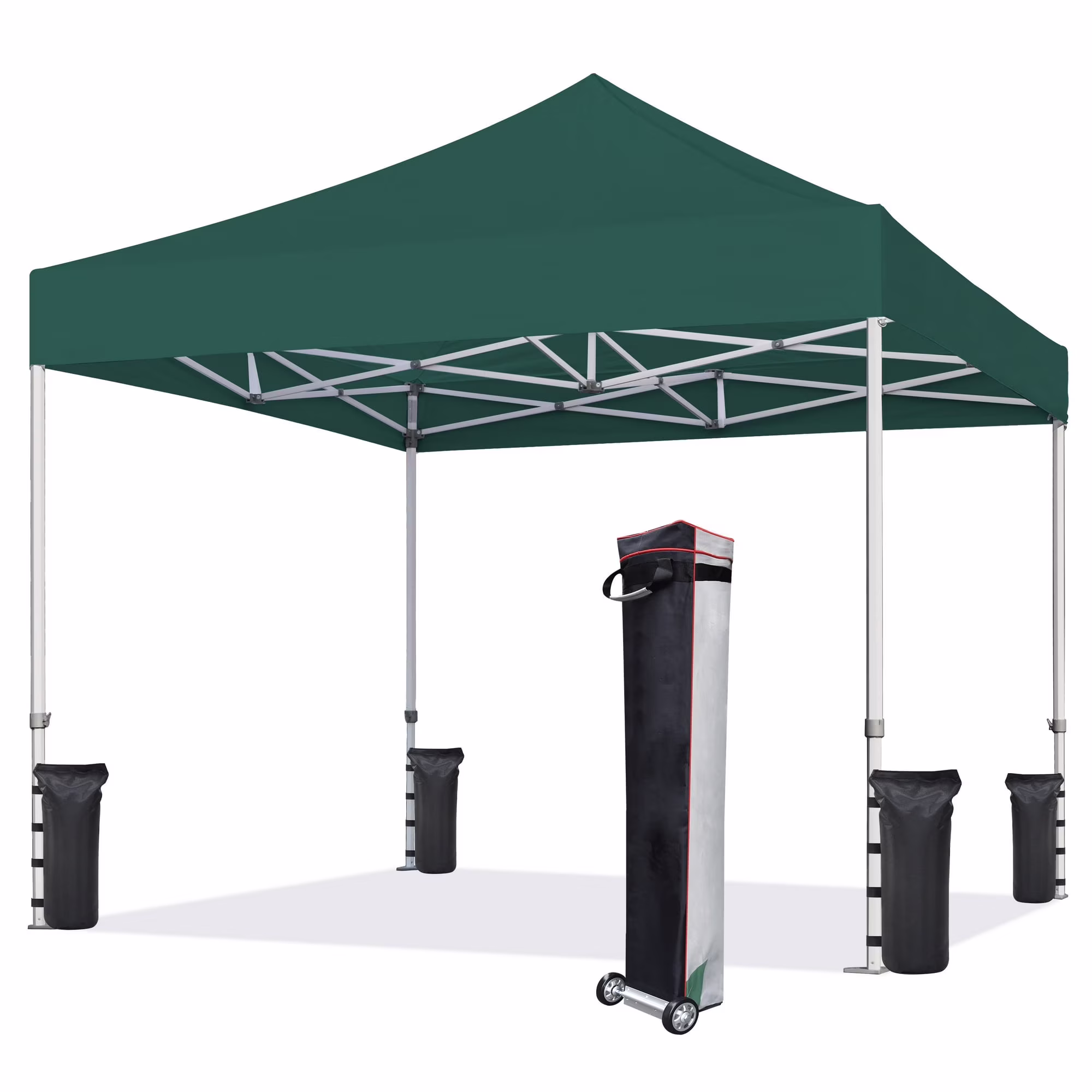 Euromax Canopy 10′ x 10′ Emerald Pop-up Canopy and 56lbs Instant Outdoor Canopy