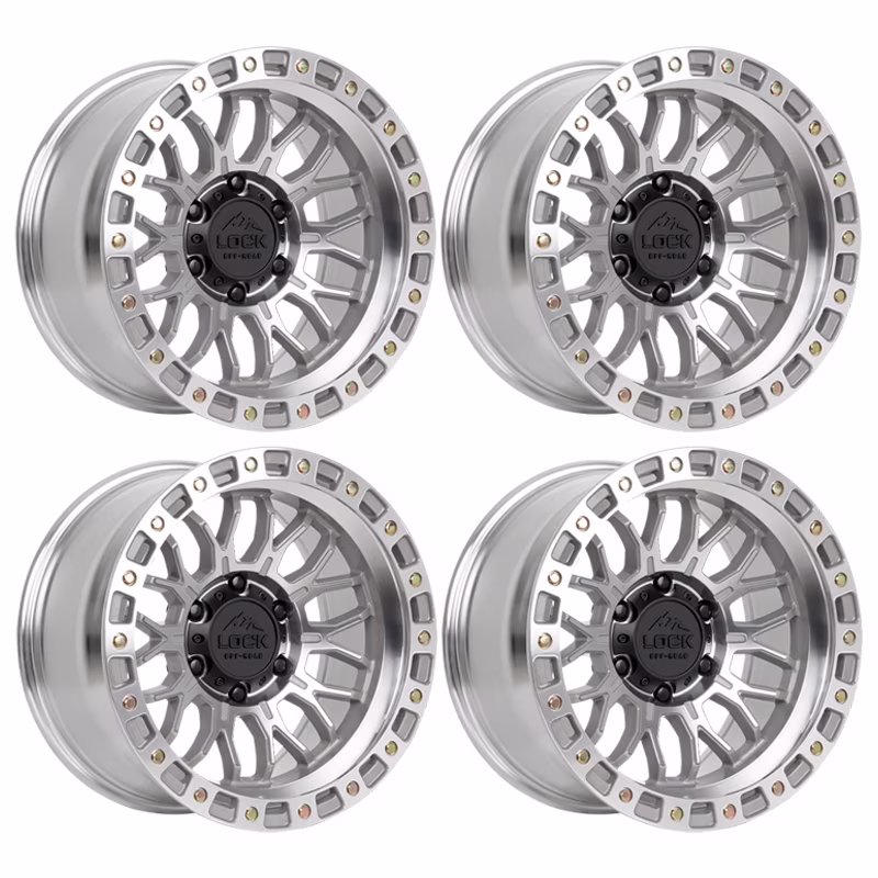 4 x Lock Offroad Combat Machined Wheels 6×139.7 17×9 -12et Truck Suv Rims