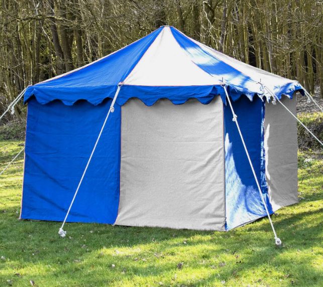 Camping Tent Medieval Knight Harold square Blue- White Water proof Tent 3×3 M