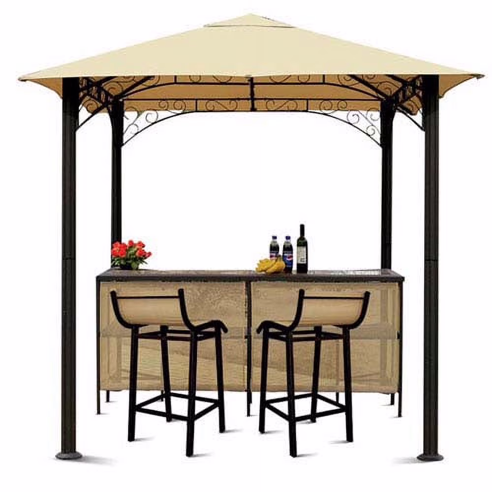 Garden Winds Replacement Canopy Top for 8 x 8 Pavillion Barzebo – RipLock 350