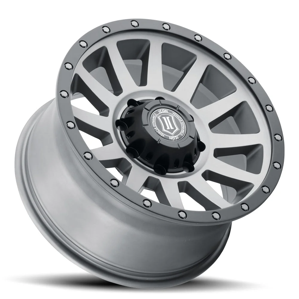 ICON ALLOYS COMPRESSION HD TITANIUM - 18 X 9 / 8 X 6.5 / 12 MM / 5.5" BS Fits select: 2013-2023 RAM 2500, 2001-2010 CHEVROLET SILVERADO