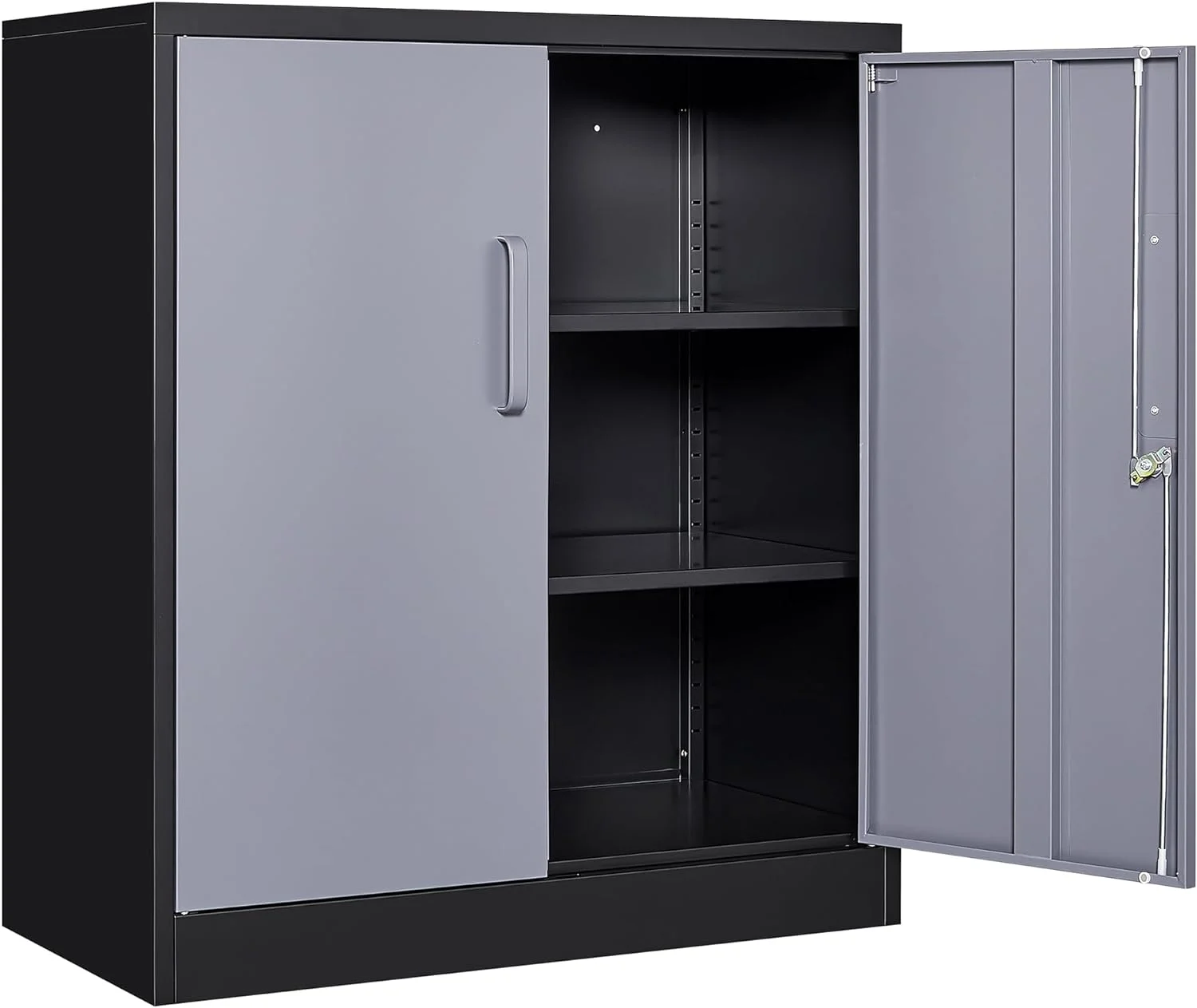 SISESOL Storage Cabinet Metal Display Cabinet with Glass Doors, 71in H x 31.5in W x 15.7in D, White, Kitchen Pantry Cabinet for Home Office, Bathroom, Bedroom, Living Room