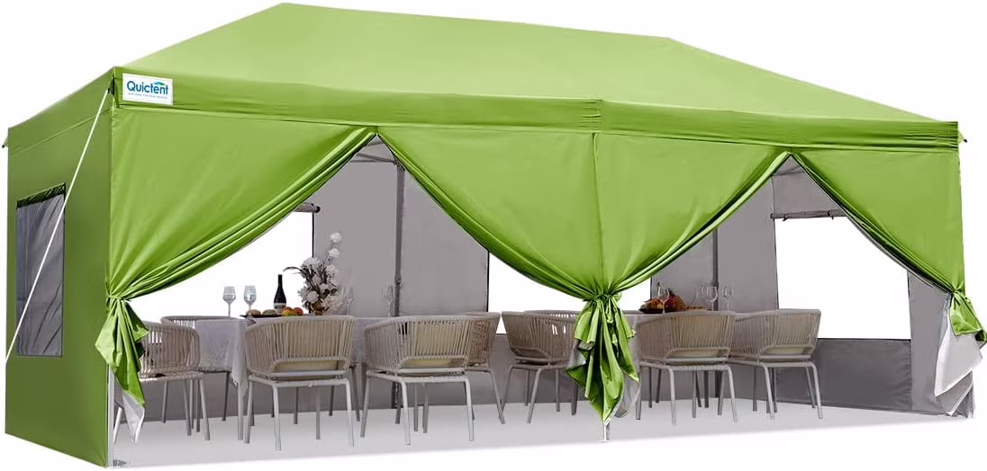 Quictent 10' x 20' White Instant, Event and Pop-up Outdoor Canopy