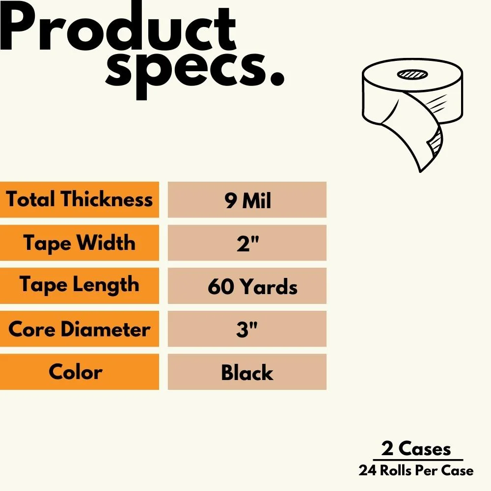MMBM Colored Heavy Duty Duct Tape, 48 Rolls, 2" x 60 Yards