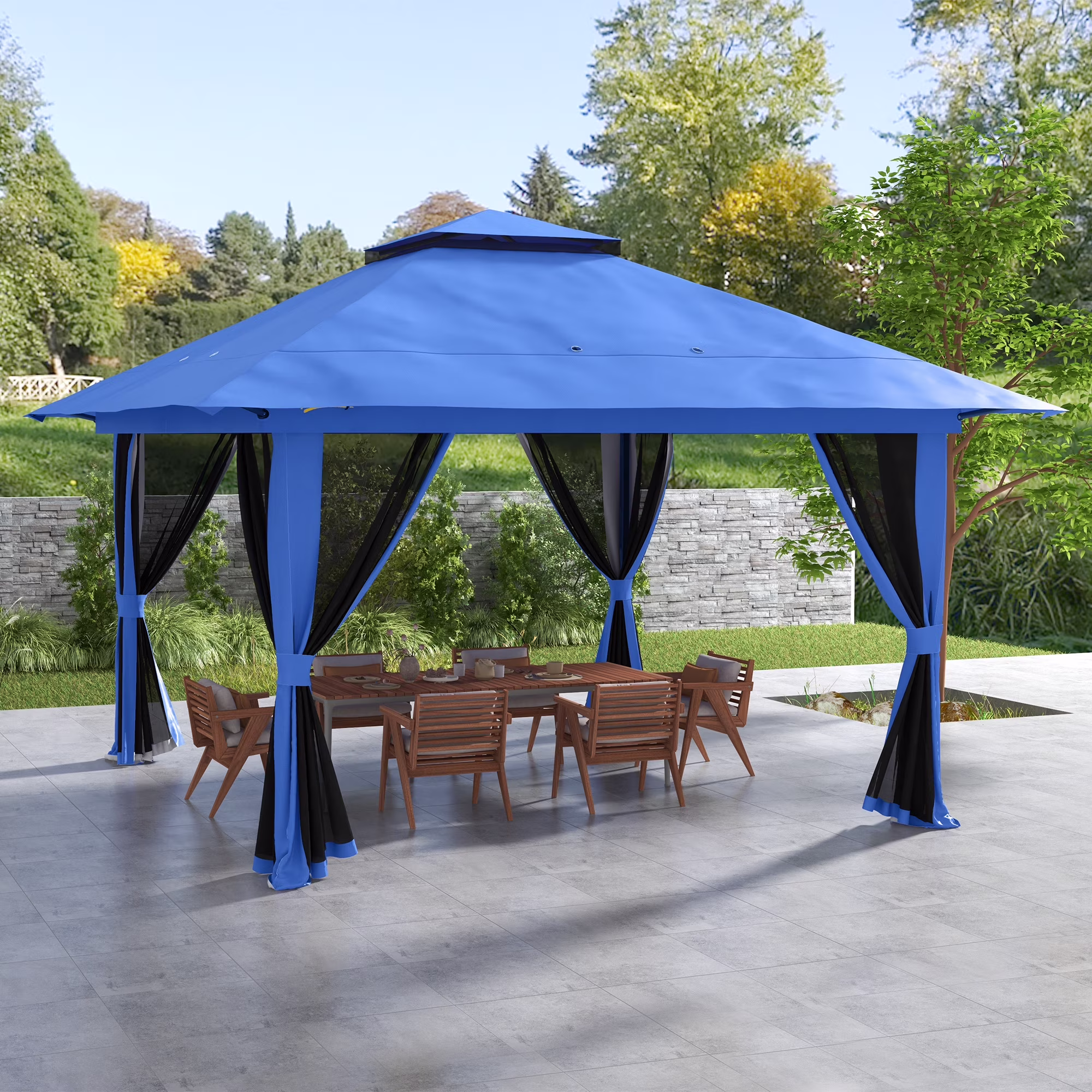 Outsunny 13ft x 13ft Beige Pop Up Outdoor Canopy, UV Resistant