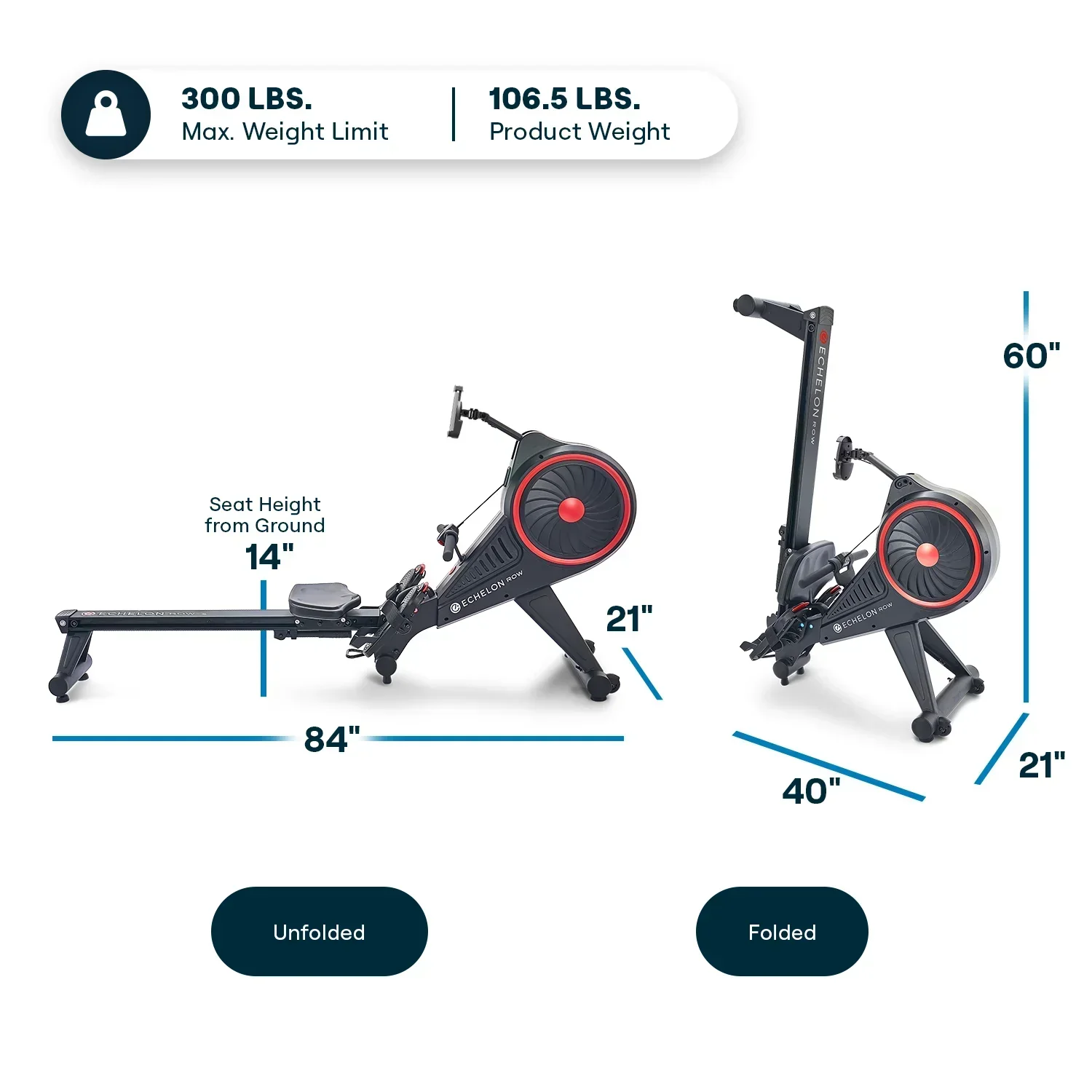 Echelon Magnetic Resistance Rowing Machine