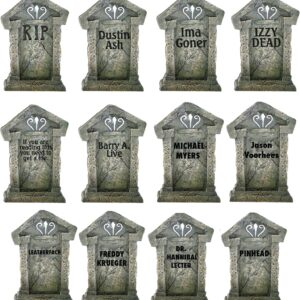 12 Halloween Tombstones for Halloween Cemetery