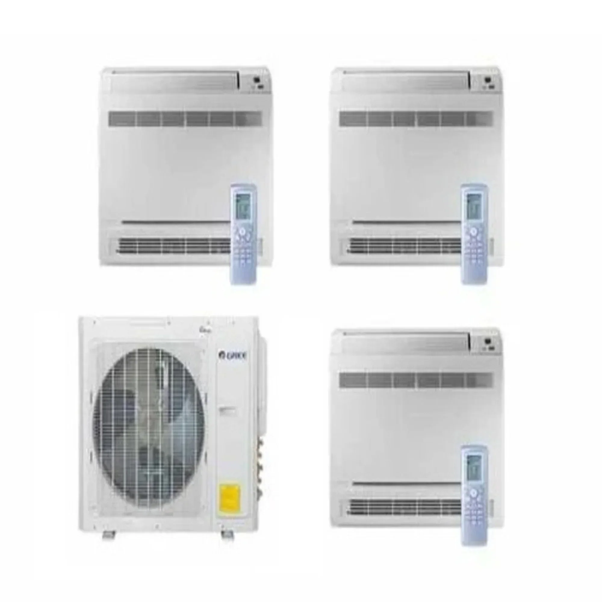 GREE Ductless Mini-Split System, 24,000 BTU, 3-Zone Floor Console, 9K+12K+12K – Multi+ Ultra Series