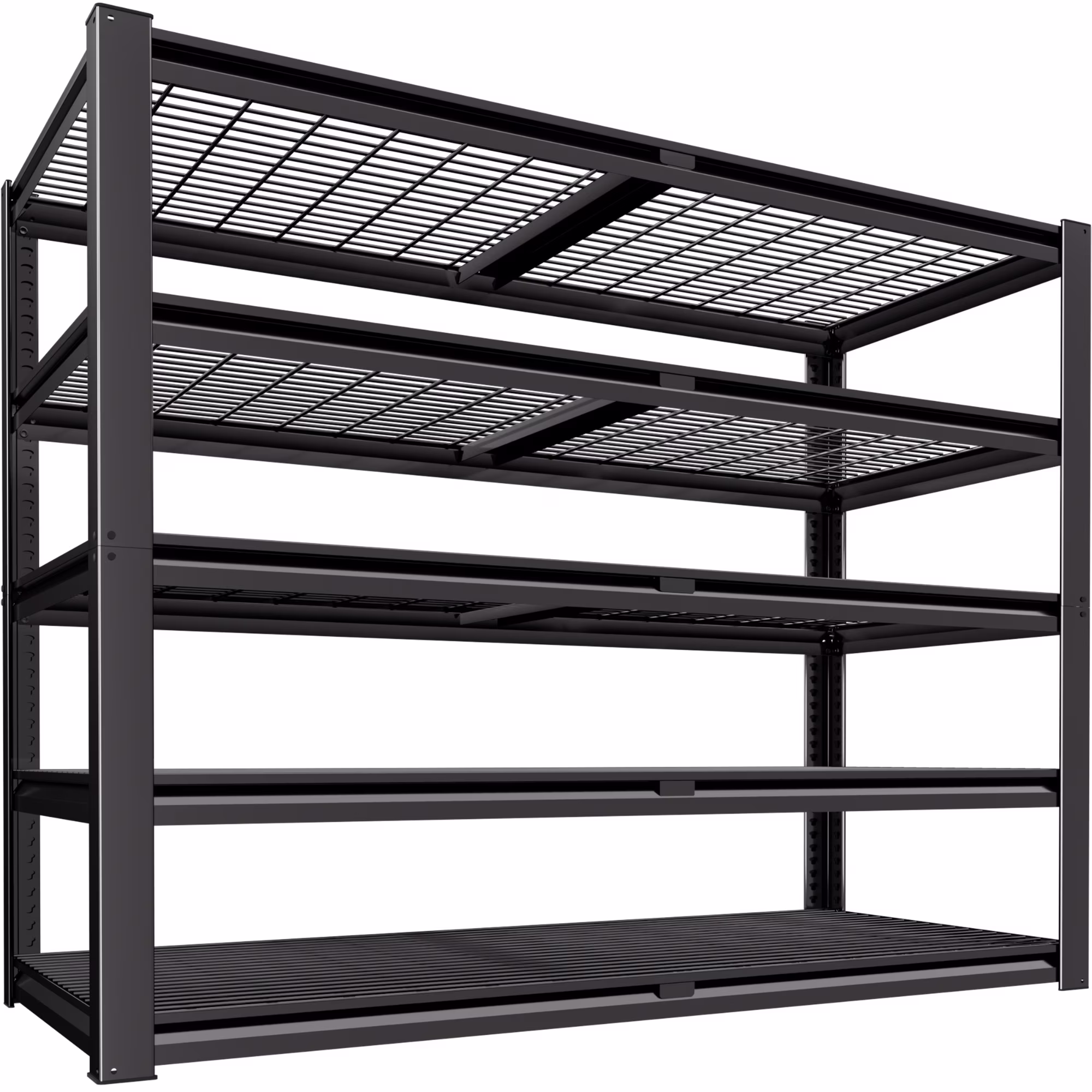 Prilinex 2500LBS Metal Storage Shelves Wire Shelving Unit Garage Storage Rack 47"W x 18"D x 72"H Heavy Duty Industrial Shelving