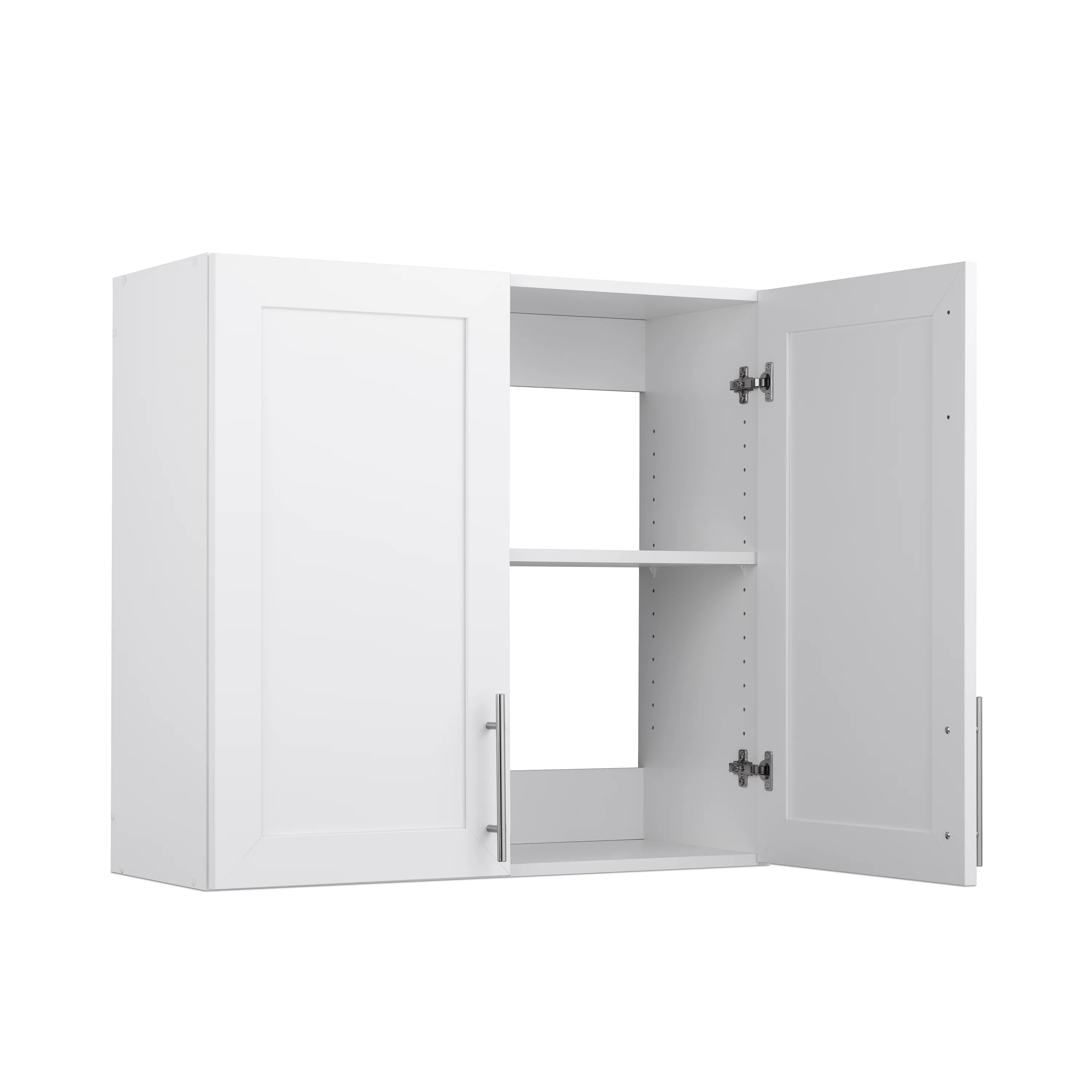 Prepac Elite 32" H Wall Cabinet with Panel Doors, White Storage Cabinet, Bathroom Cabinet, Pantry Cabinet with with 1 Adjustable Shelf 12.75" D x 32" W x 30" H, WSUR-1003-1