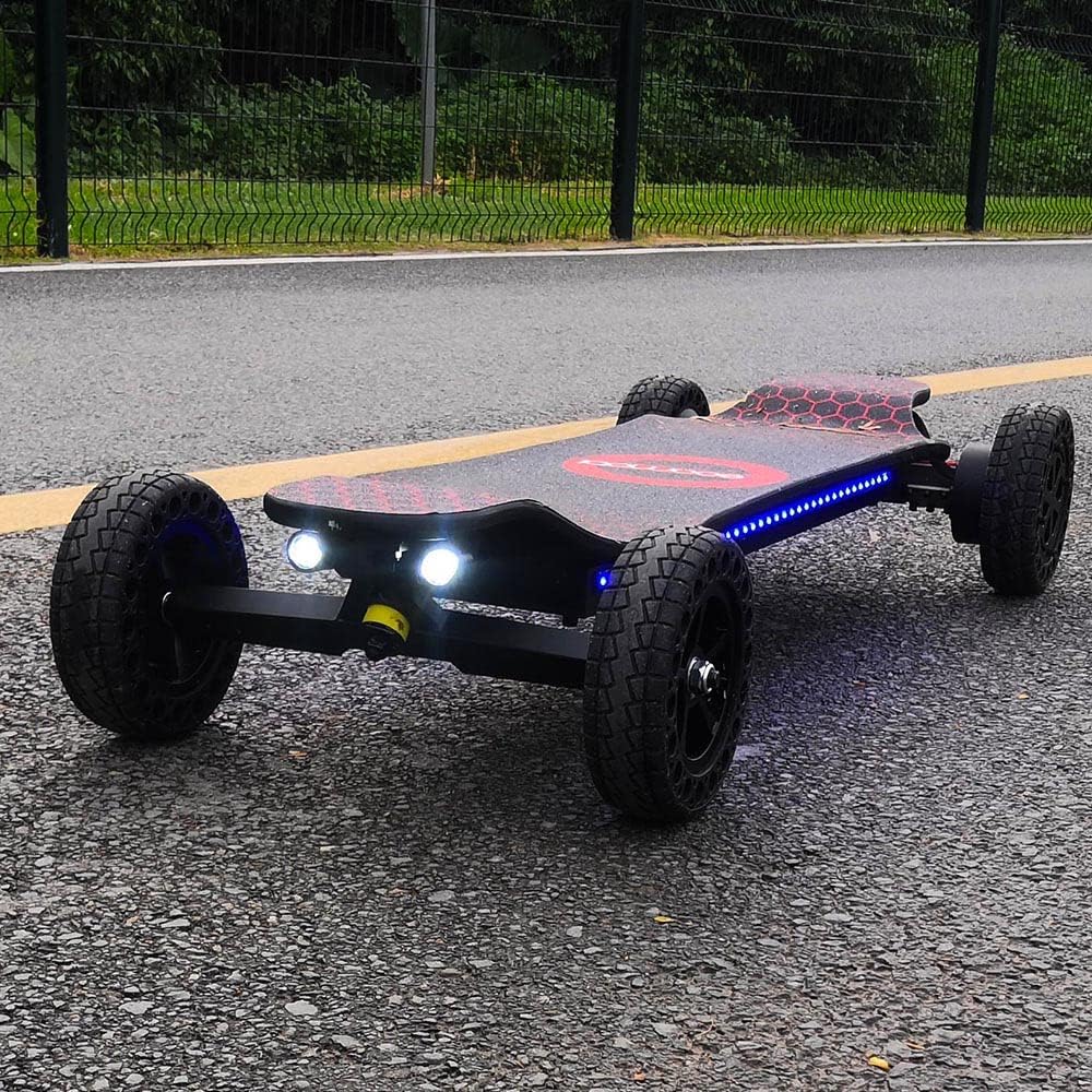 2025 Electric Skateboard 4000 Watts | 12S3P | 35 mph | 22 Mile Range | 6″ Wheels | Cool Lights |