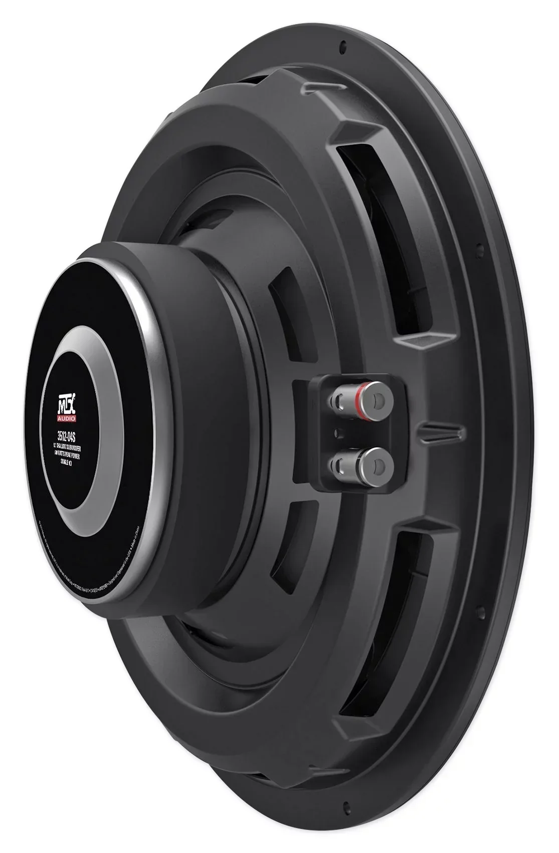 MTX Dual 3512-04S 12 in 1200W Shallow Car Subwoofers With Rockville Sealed Enclosure