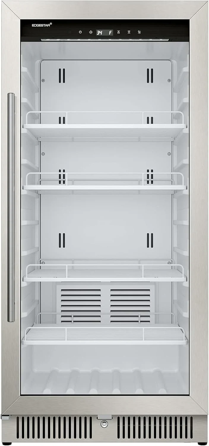 22″ Wide 10.1 Cu. Ft. Commercial Beverage Merchandiser – Stainless Steel, Temp Alarm, Reversible Door
