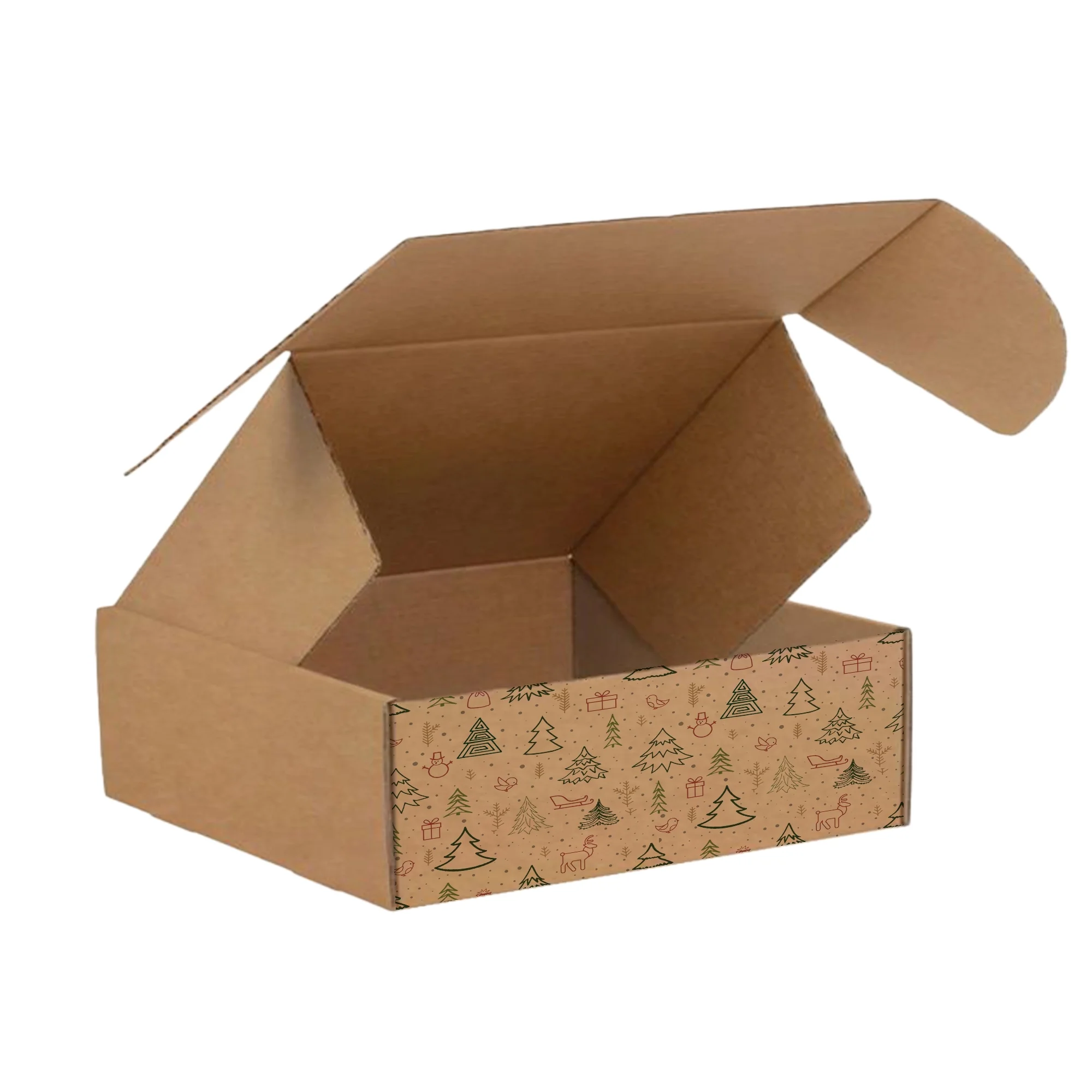 Ucanpack Christmas Mailing Boxes 11 x 11 x 5″ – Winter Forest Printed Christmas Boxes – Holiday Shipping Box Made In USA Holiday Box Corrugated Shipping Boxes