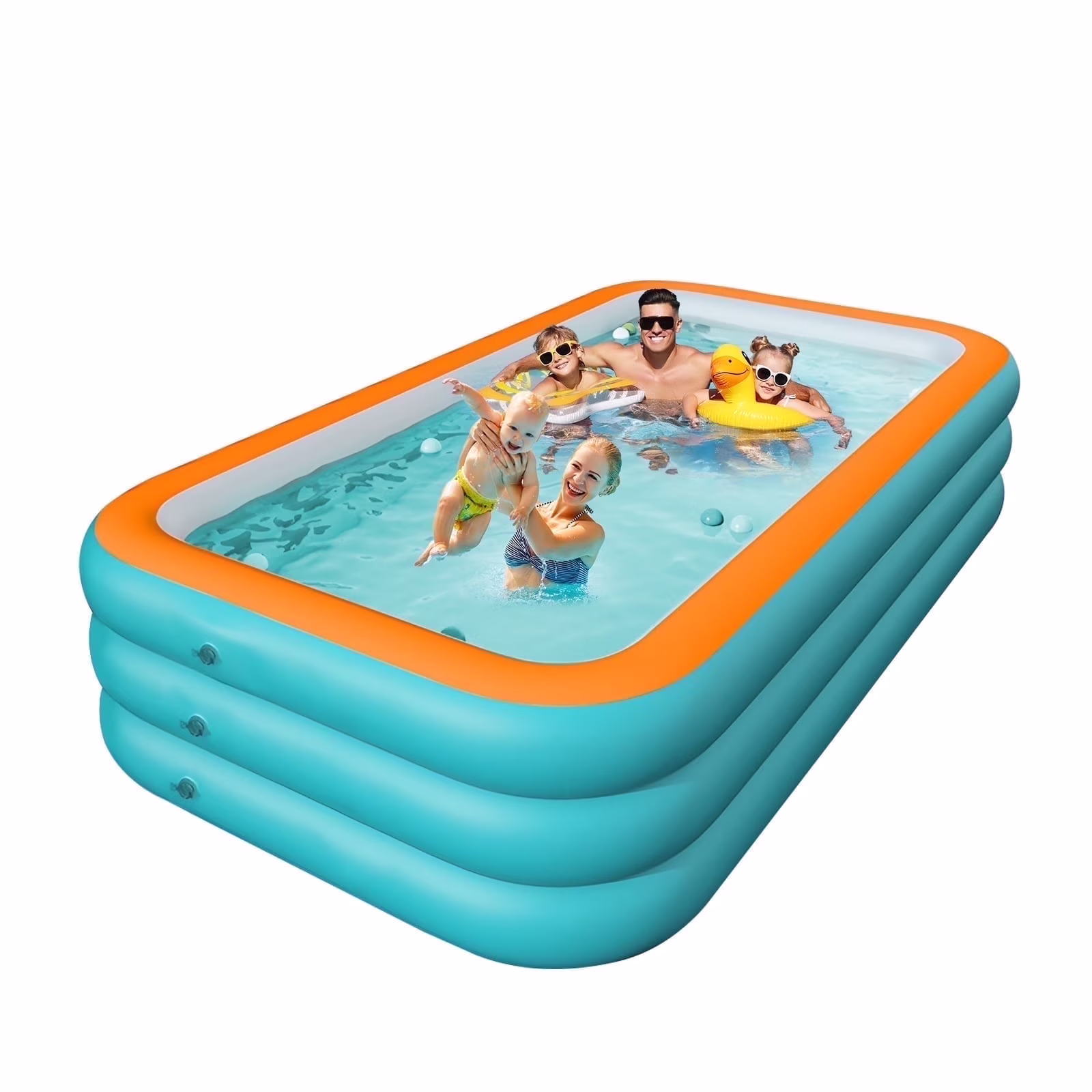 ZQIULDY Inflatable Swimming Pool for Kids and Adults, 118″ X 68″ X 23″ Big Inflatable Pool, Family Swimming Pool for Toddlers Adult, Garden Lawn, Backyard Summer Water Party Pool