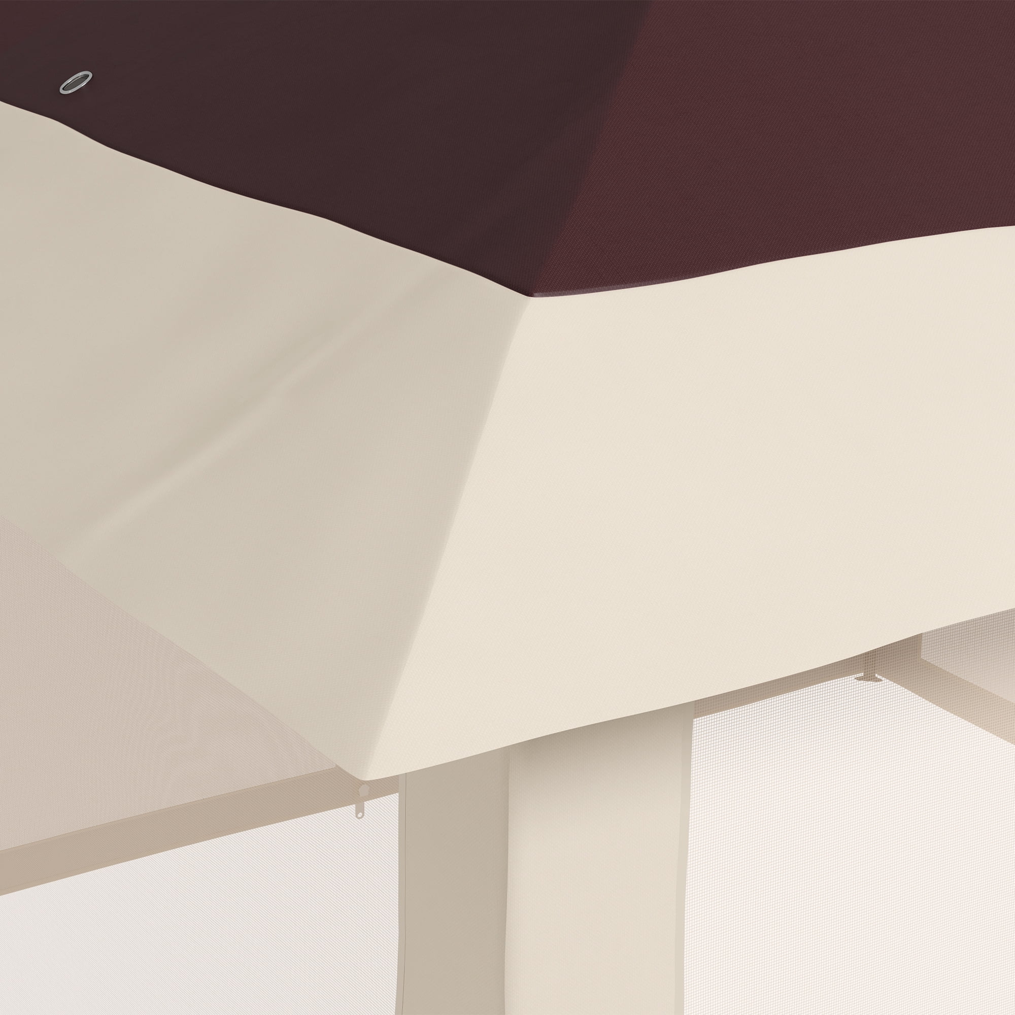 Outsunny 13ft x 13ft Beige Pop Up Outdoor Canopy, UV Resistant