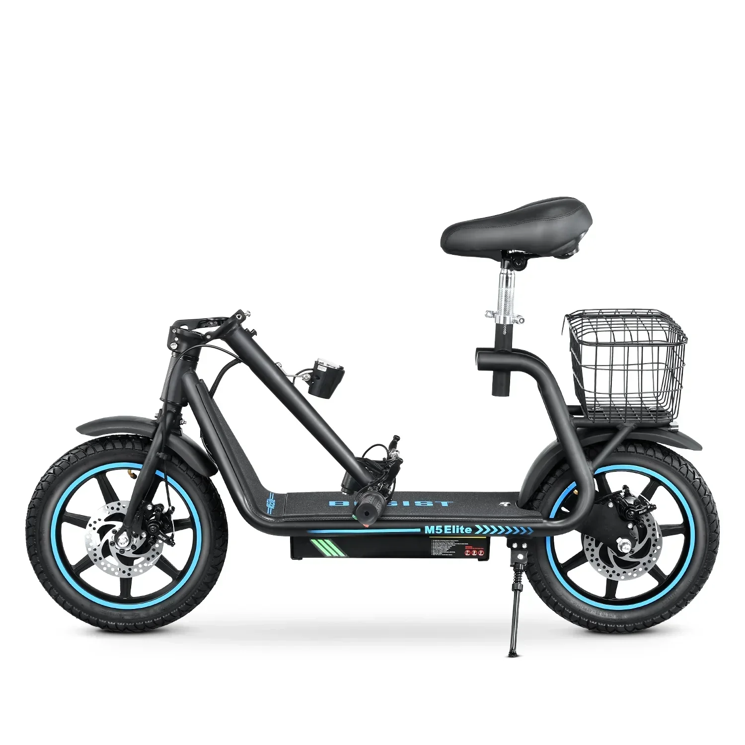 BOGIST Electric Scooter With Seat, 500W Motor, 25mph, 45km Range, 48V 13Ah, Blue - M5 Elite