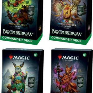 2025 Magic: The Gathering Bloomburrow Commander Deck Bundle – Includes All 4 Decks (Animated Army  Family Matters  Peace Offering  and Squirreled Away)