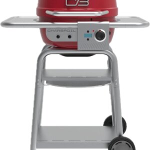Charbroil 3-in-1 Dual Fuel Outdoor Bistro Pro Electric Grill & Griddle + Charcoal Mode BBQ, Black - 25302145