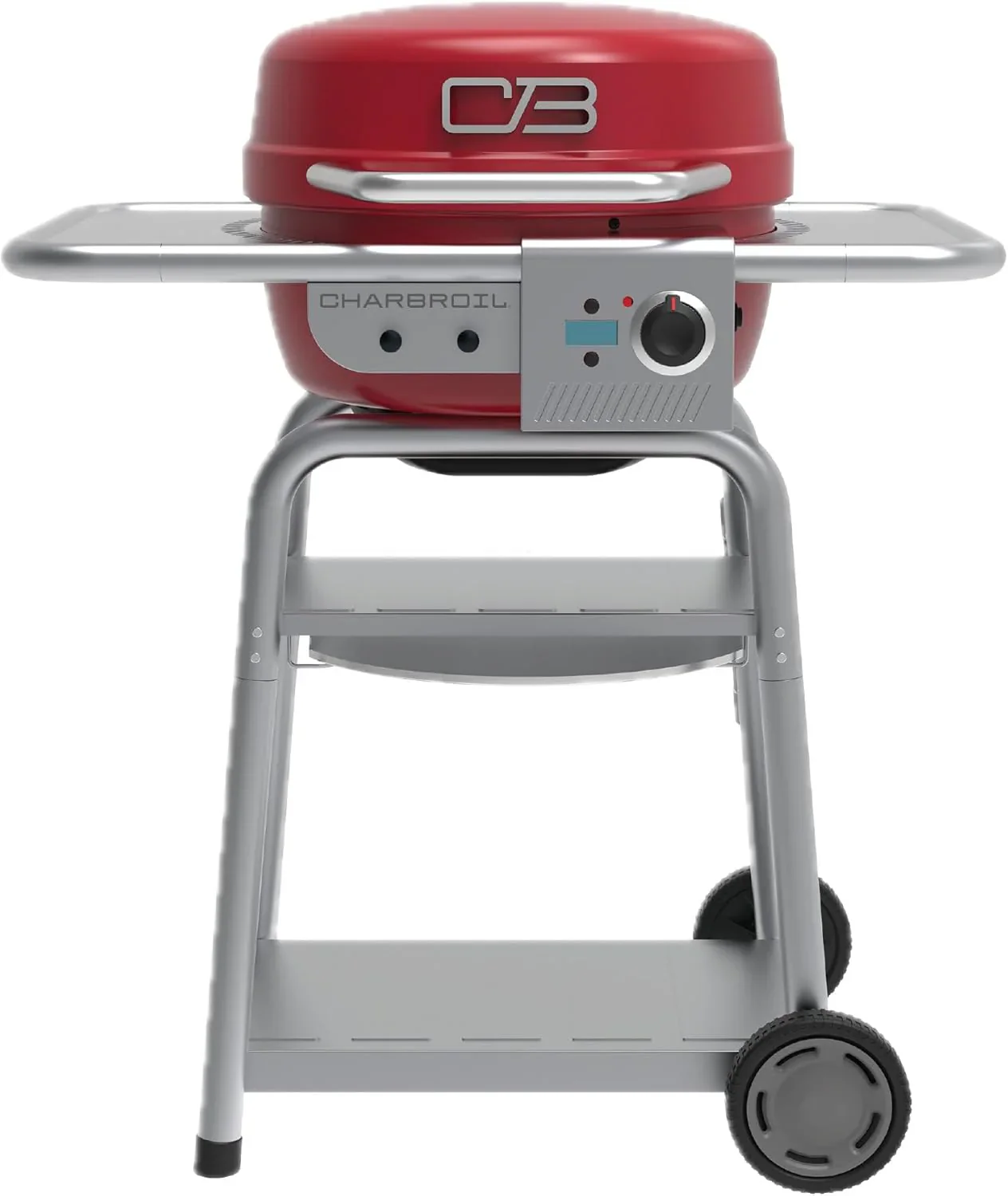 Charbroil 3-in-1 Dual Fuel Outdoor Bistro Pro Electric Grill & Griddle + Charcoal Mode BBQ, Black – 25302145