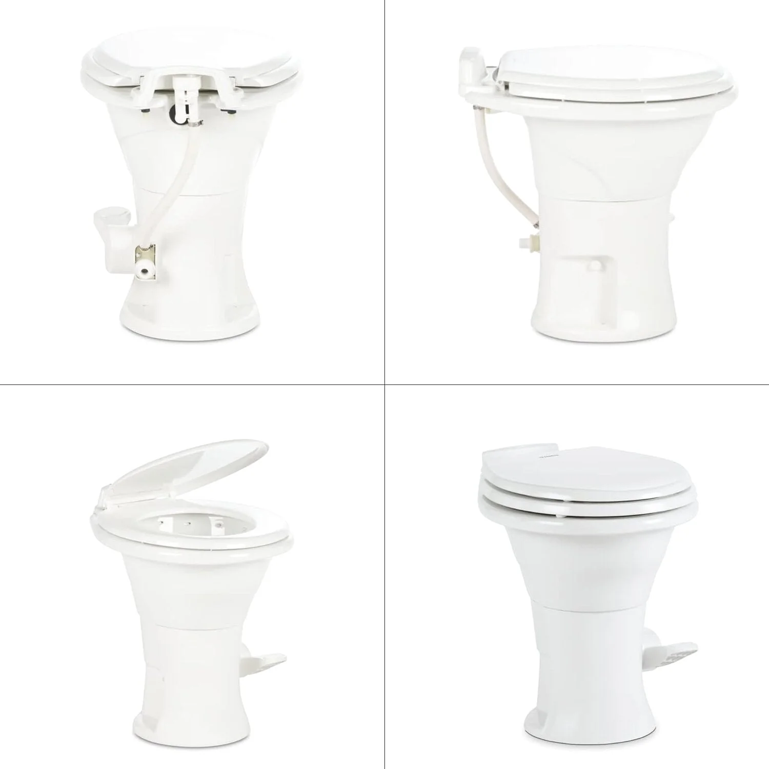 Dometic 310 RV Toilet, Oblong, PowerFlush, White