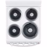 20-inch electric oven with 4 cooking zones, freestanding, in white
