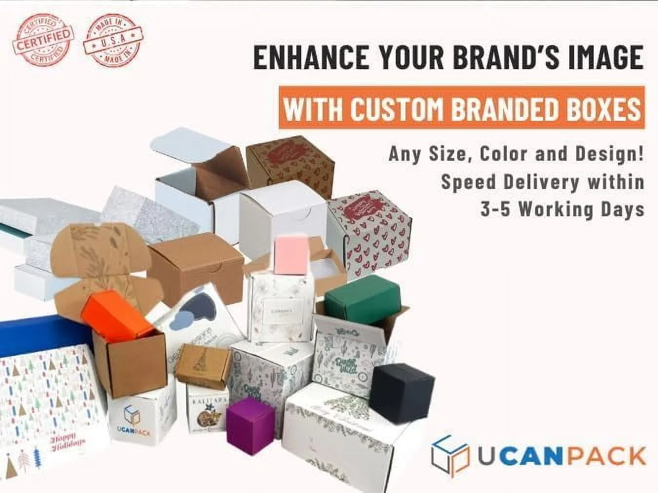 UCANPACK Black Mailer Boxes 30 x 17 x 8" (Color Inside) - 10 Pack Medium Cardboard Boxes, 30x17x8 Shipping Boxes - Custom Mailing Boxes Made in USA