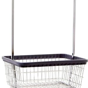 Heavy Duty Wire Laundry Cart with Double Rod Rack
