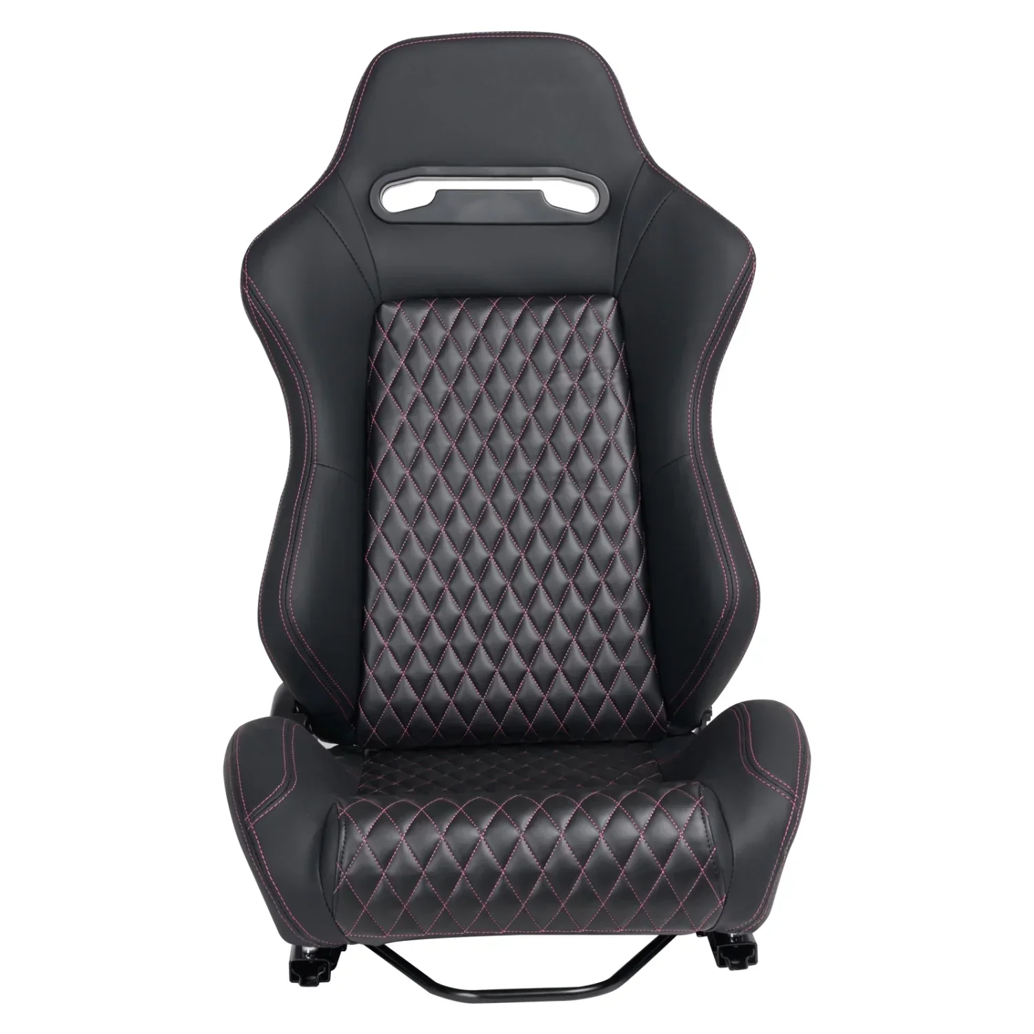Racing Seats, PVC With Suede Material, Double Slider Design, Black - 2 Pieces