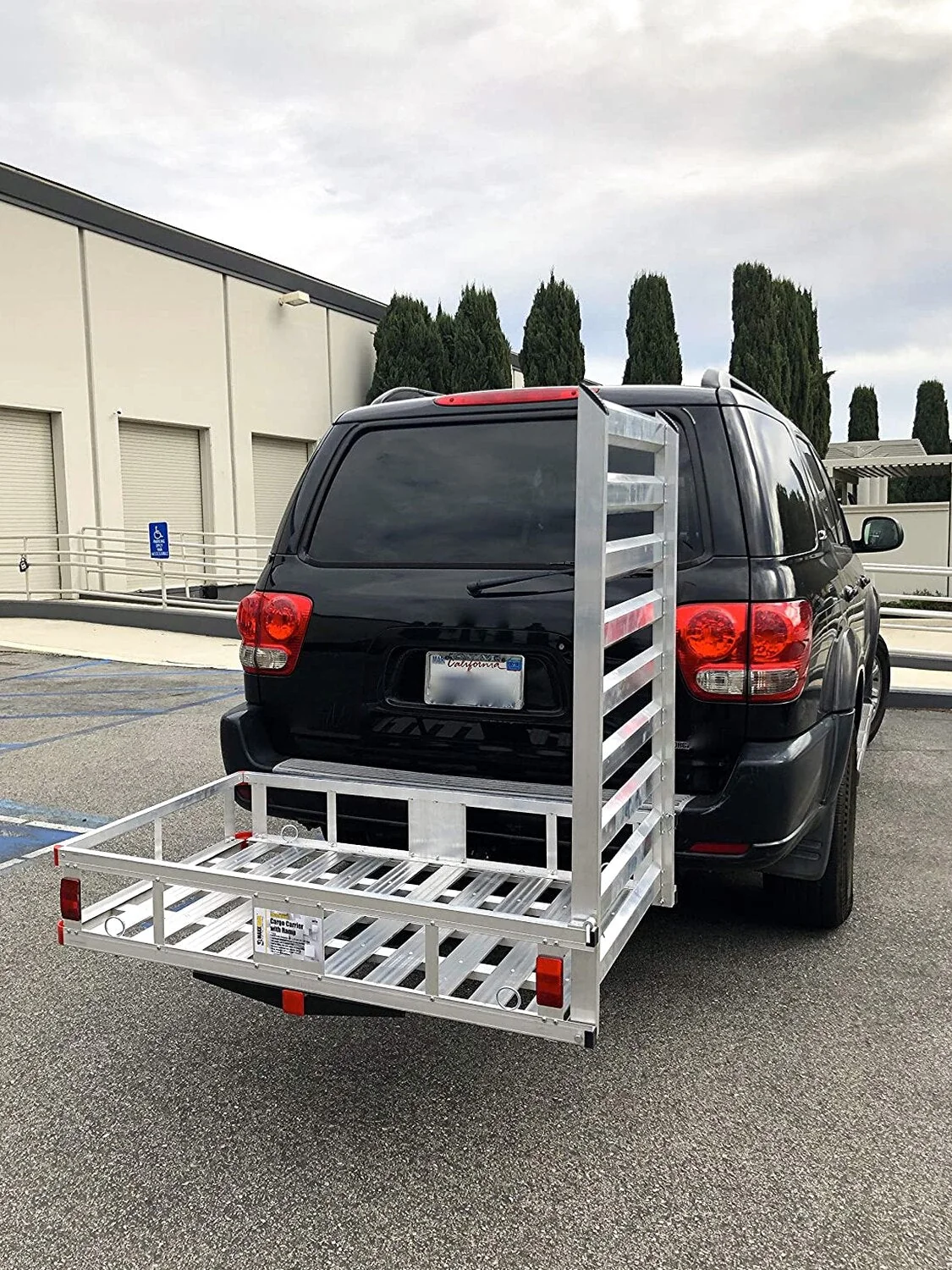 Aluminum Hitch Mount Cargo Carrier With 47 Inch Long Ramp, 1 Pack - 80779